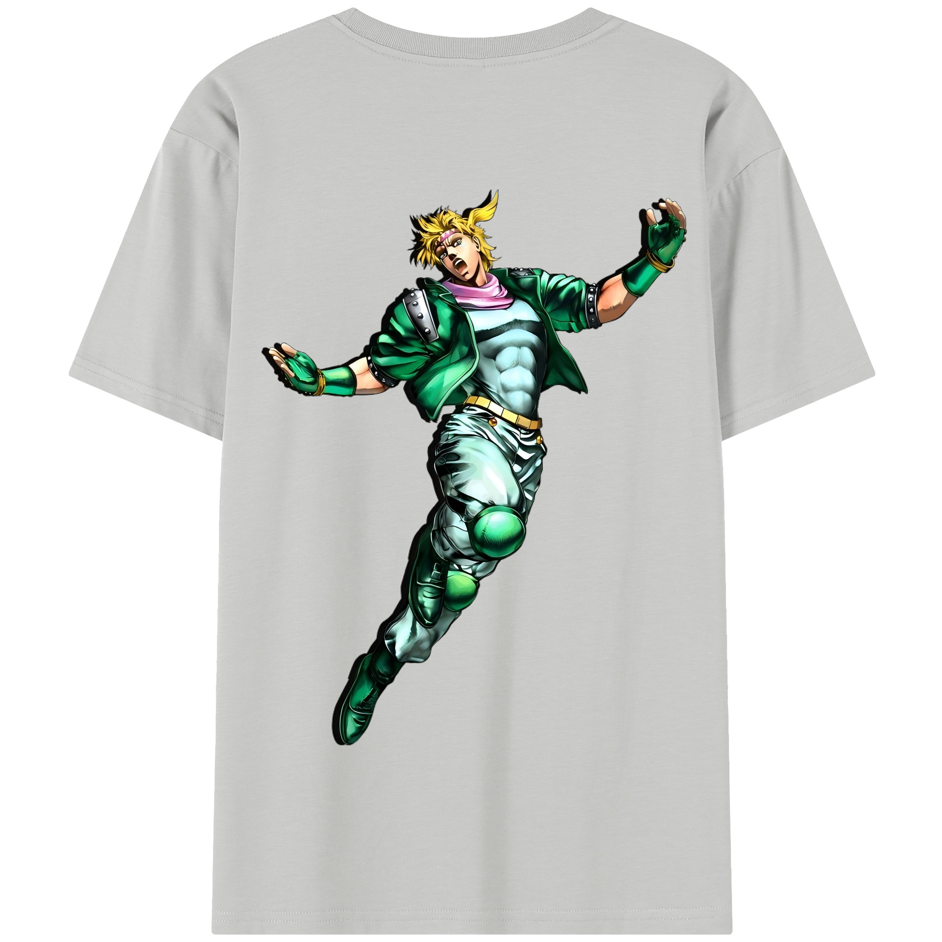（画像用） ジョジョの奇妙な冒険 ディオ?ブランドー JoJo's Bizarre Adventure Dio Brando 綿100％半袖Tシャツ（背面プリント）
