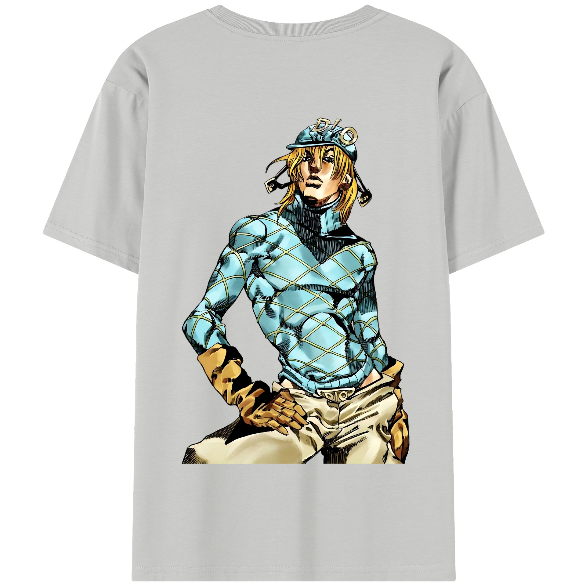 （画像用） ジョジョの奇妙な冒険 ディオ?ブランドー JoJo's Bizarre Adventure Dio Brando 綿100％半袖Tシャツ（背面プリント）