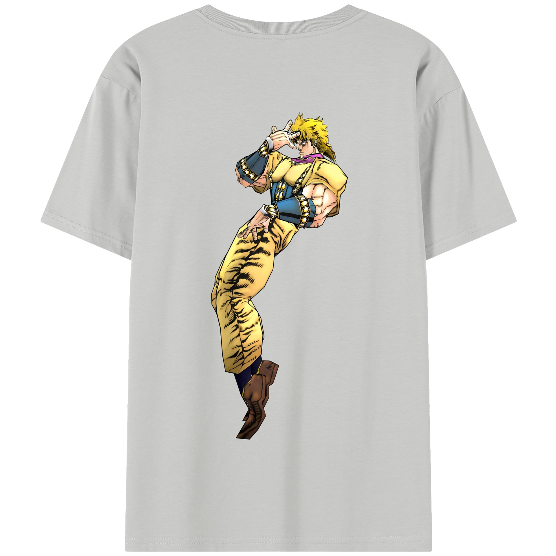（画像用） ジョジョの奇妙な冒険 ディオ?ブランドー JoJo's Bizarre Adventure Dio Brando 綿100％半袖Tシャツ（背面プリント）