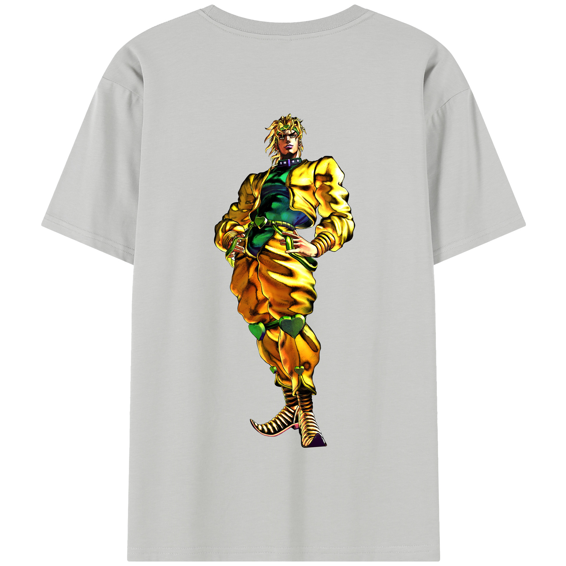 （画像用） ジョジョの奇妙な冒険 ディオ?ブランドー JoJo's Bizarre Adventure Dio Brando 綿100％半袖Tシャツ（背面プリント）
