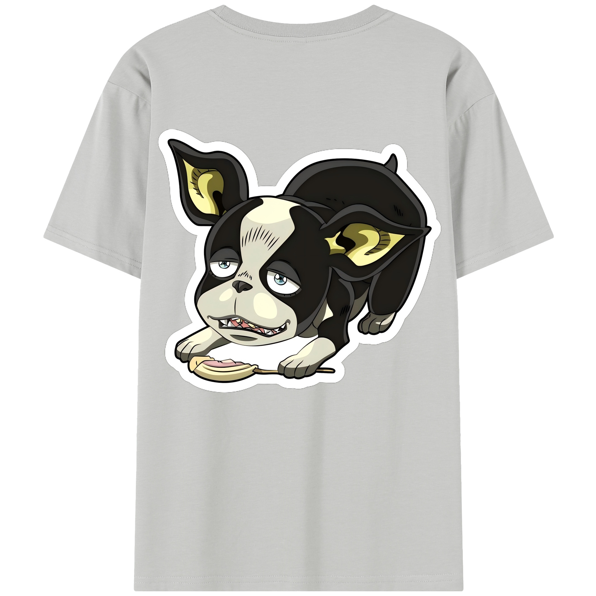 （画像用） ジョジョの奇妙な冒険 イギー JoJo's Bizarre Adventure Iggy 綿100％半袖Tシャツ（背面プリント）