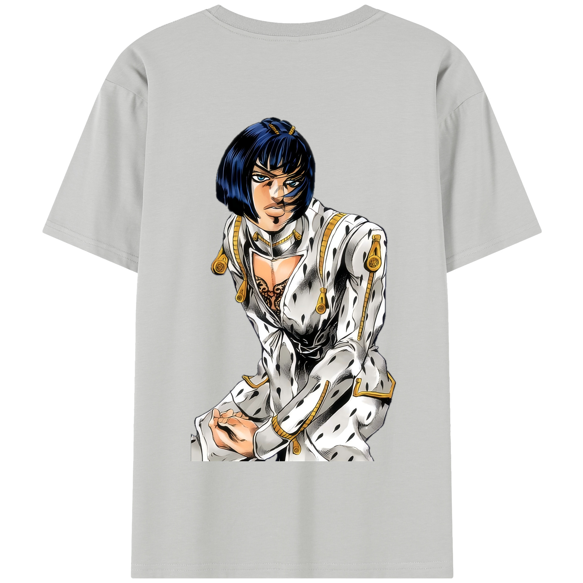 （画像用） ジョジョの奇妙な冒険 ブローノ?ブチャラティ JoJo's Bizarre Adventure Bruno Bucciarati 綿100％半袖Tシャツ（背面プリント）