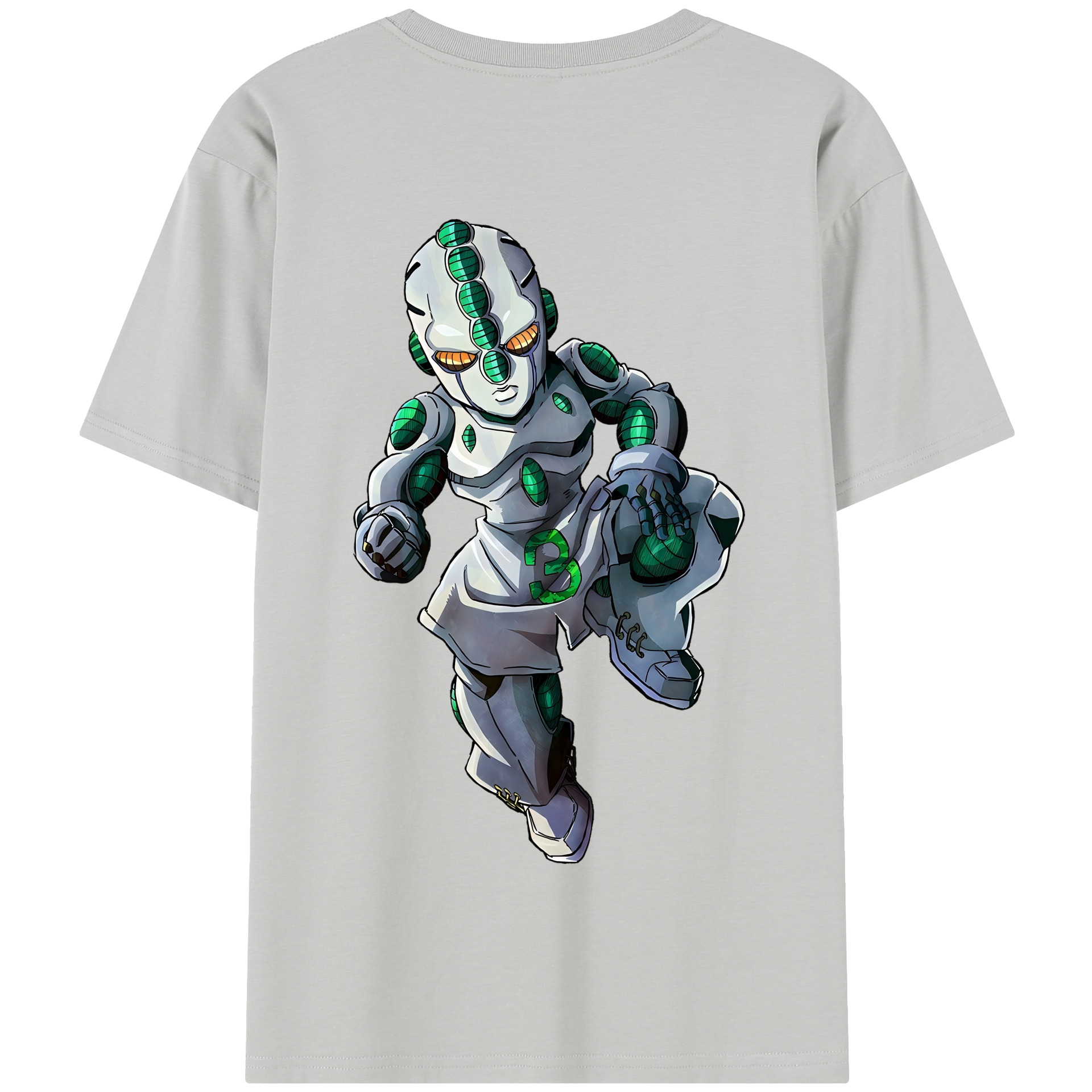 （画像用） ジョジョの奇妙な冒険 広瀨康一 JoJo's Bizarre Adventure Hirose Koichi 綿100％半袖Tシャツ（背面プリント）