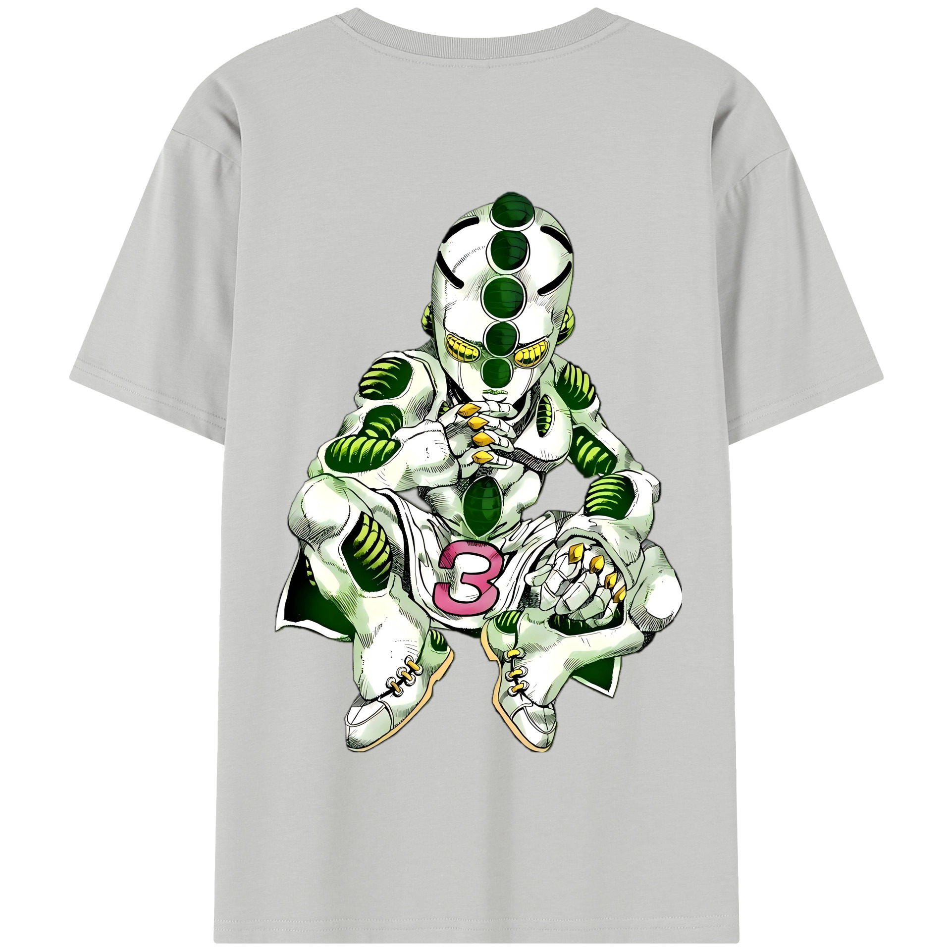 （画像用） ジョジョの奇妙な冒険 広瀨康一 JoJo's Bizarre Adventure Hirose Koichi 綿100％半袖Tシャツ（背面プリント）