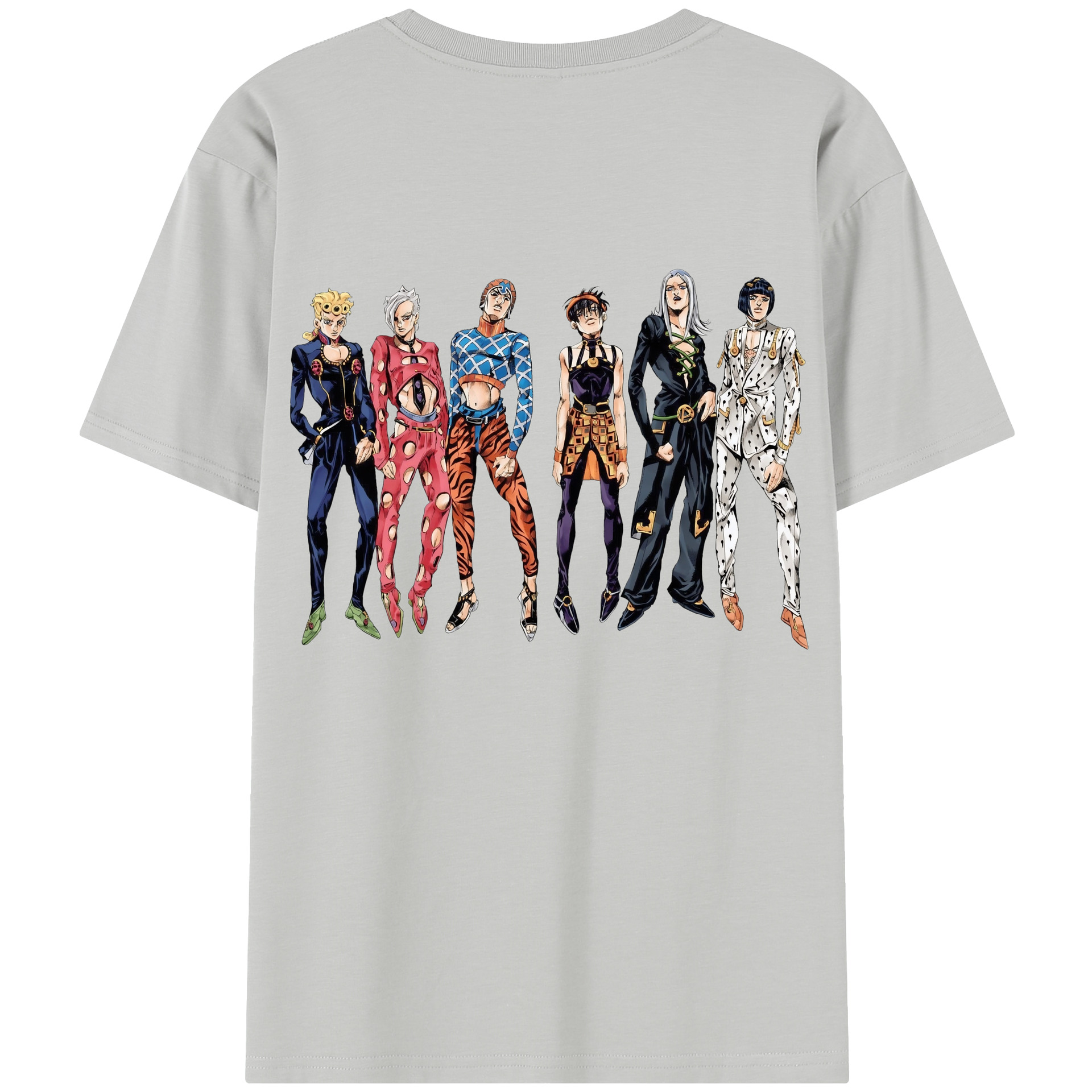 （画像用） ジョジョの奇妙な冒険 JoJo's Bizarre Adventure 綿100％半袖Tシャツ（背面プリント）