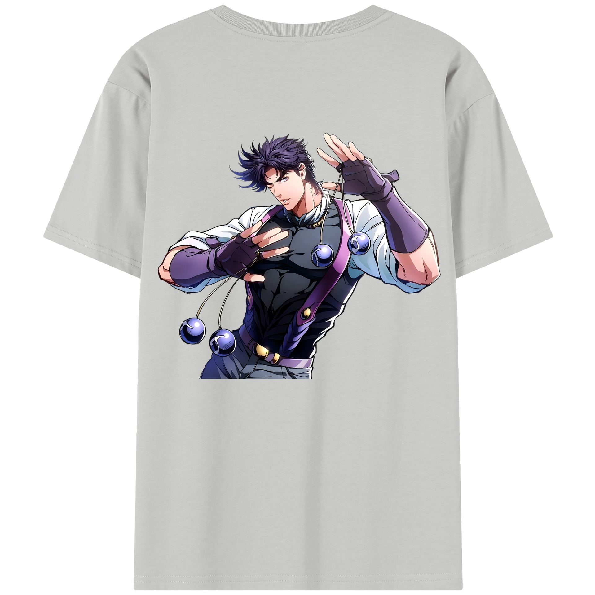 （画像用） ジョジョの奇妙な冒険 JoJo's Bizarre Adventure 綿100％半袖Tシャツ（背面プリント）