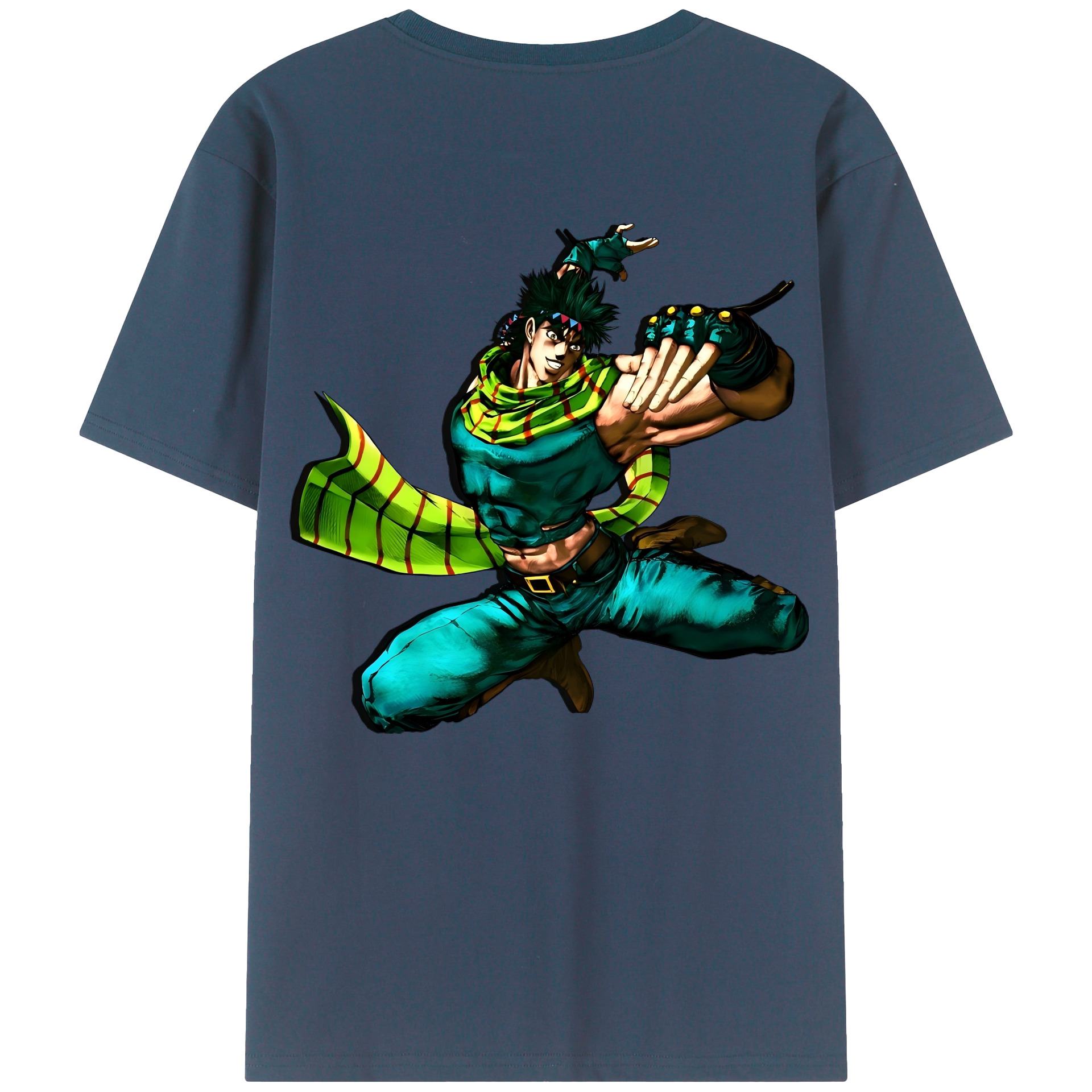 （画像用） ジョジョの奇妙な冒険 ジョセフ?ジョースター JoJo's Bizarre Adventure Joseph Joestar 綿100％半袖Tシャツ（背面プリント）