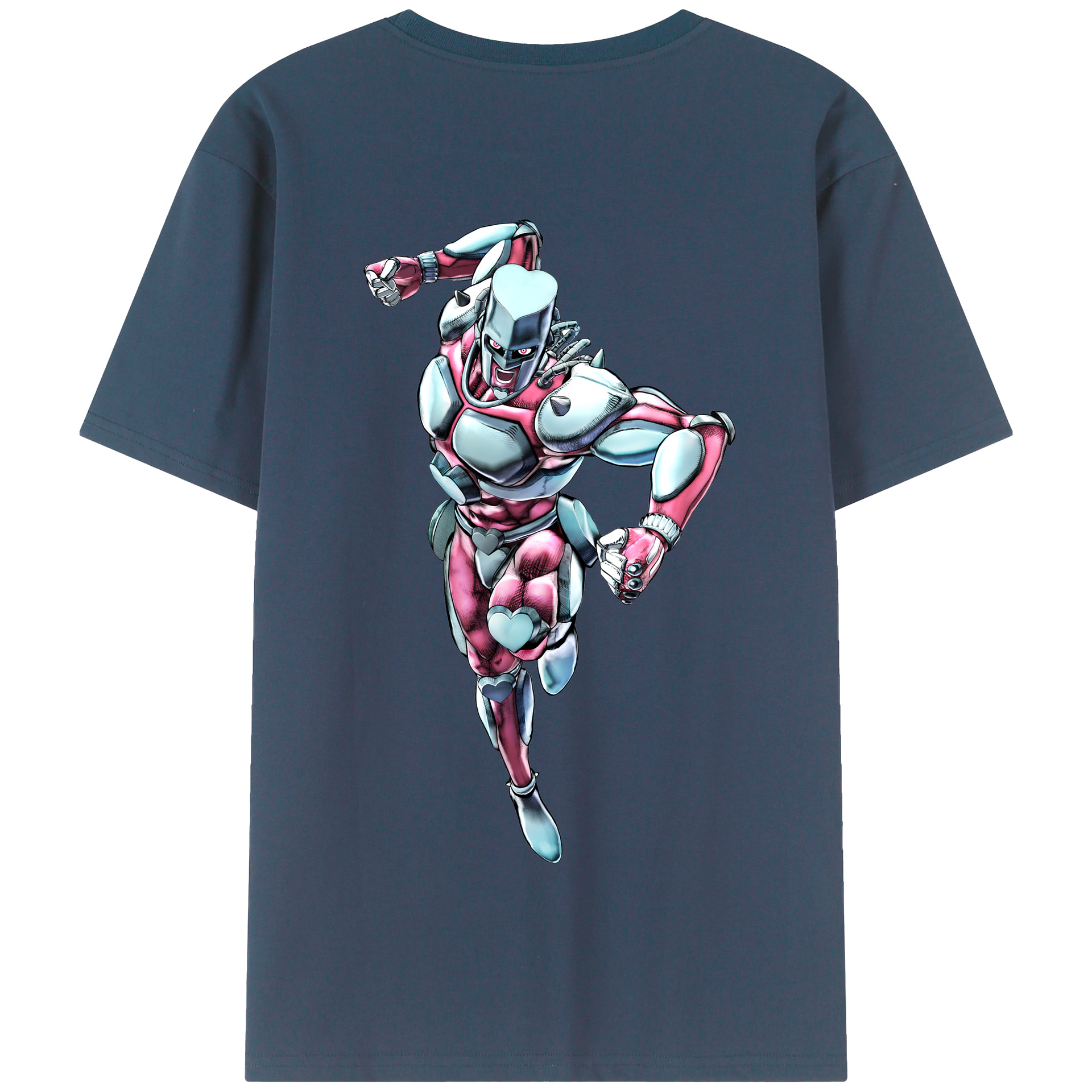 （画像用） ジョジョの奇妙な冒険 ひがしかた じょうすけ JoJo's Bizarre Adventure Higashikata Josuke 綿100％半袖Tシャツ（背面プリント）