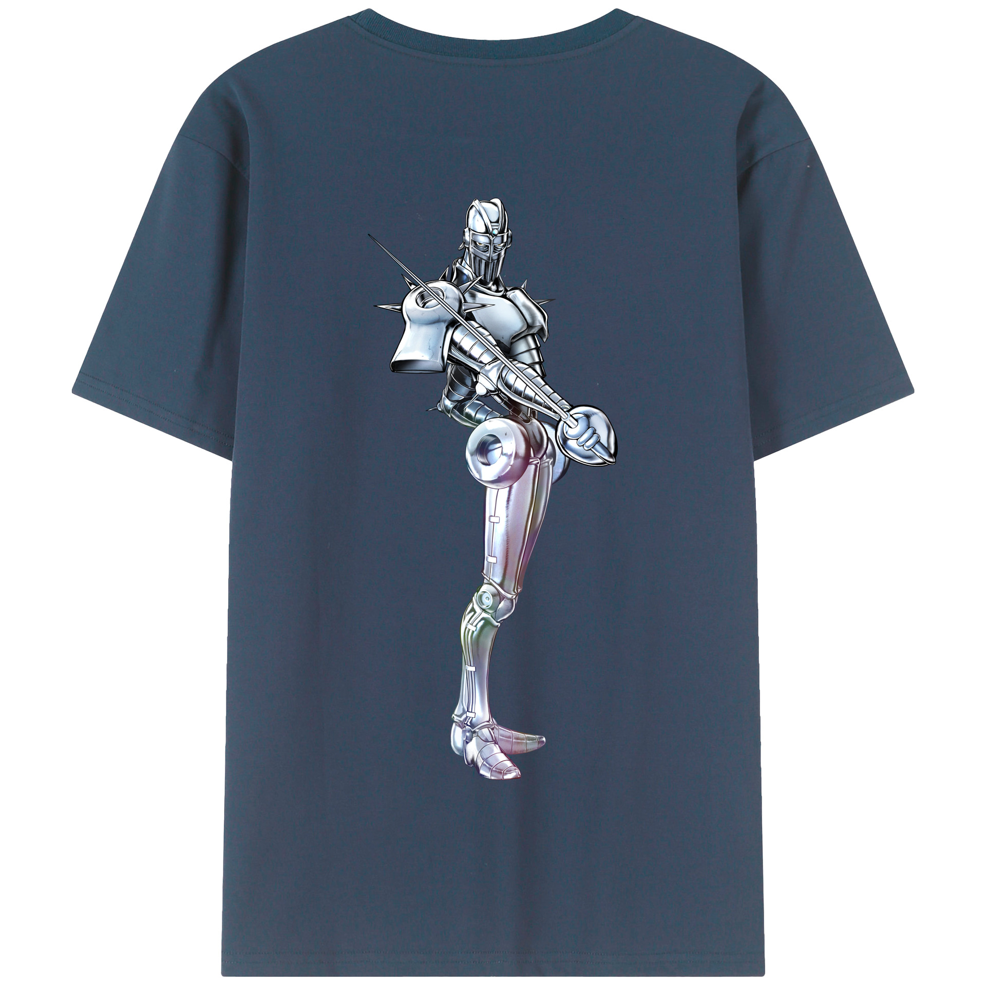 （画像用） ジョジョの奇妙な冒険 ジャン＝ピエール?ポルナレフ JoJo's Bizarre Adventure Jan Pierre Polnareff 綿100％半袖Tシャツ（背面プリント）
