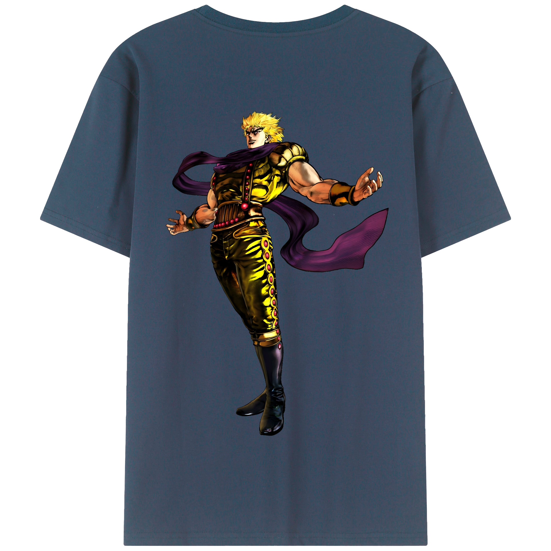 （画像用） ジョジョの奇妙な冒険 ディオ?ブランドー JoJo's Bizarre Adventure Dio Brando 綿100％半袖Tシャツ（背面プリント）