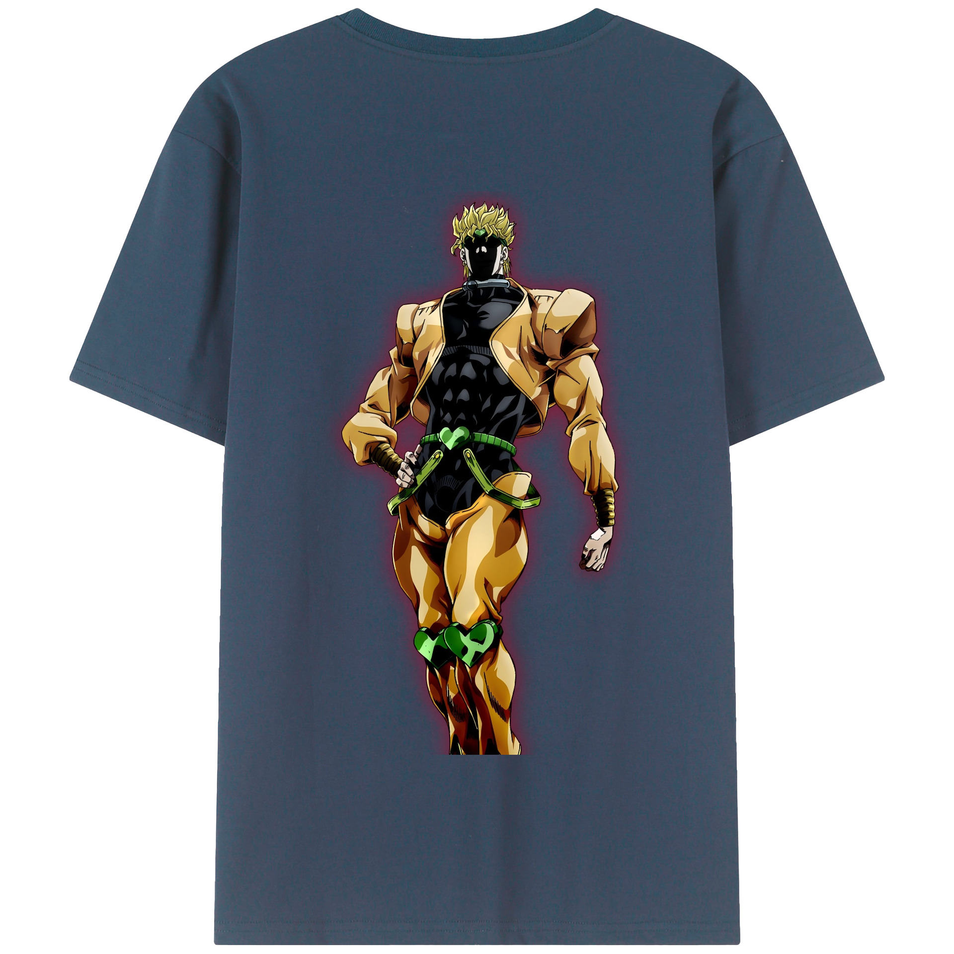 （画像用） ジョジョの奇妙な冒険 ディオ?ブランドー JoJo's Bizarre Adventure Dio Brando 綿100％半袖Tシャツ（背面プリント）