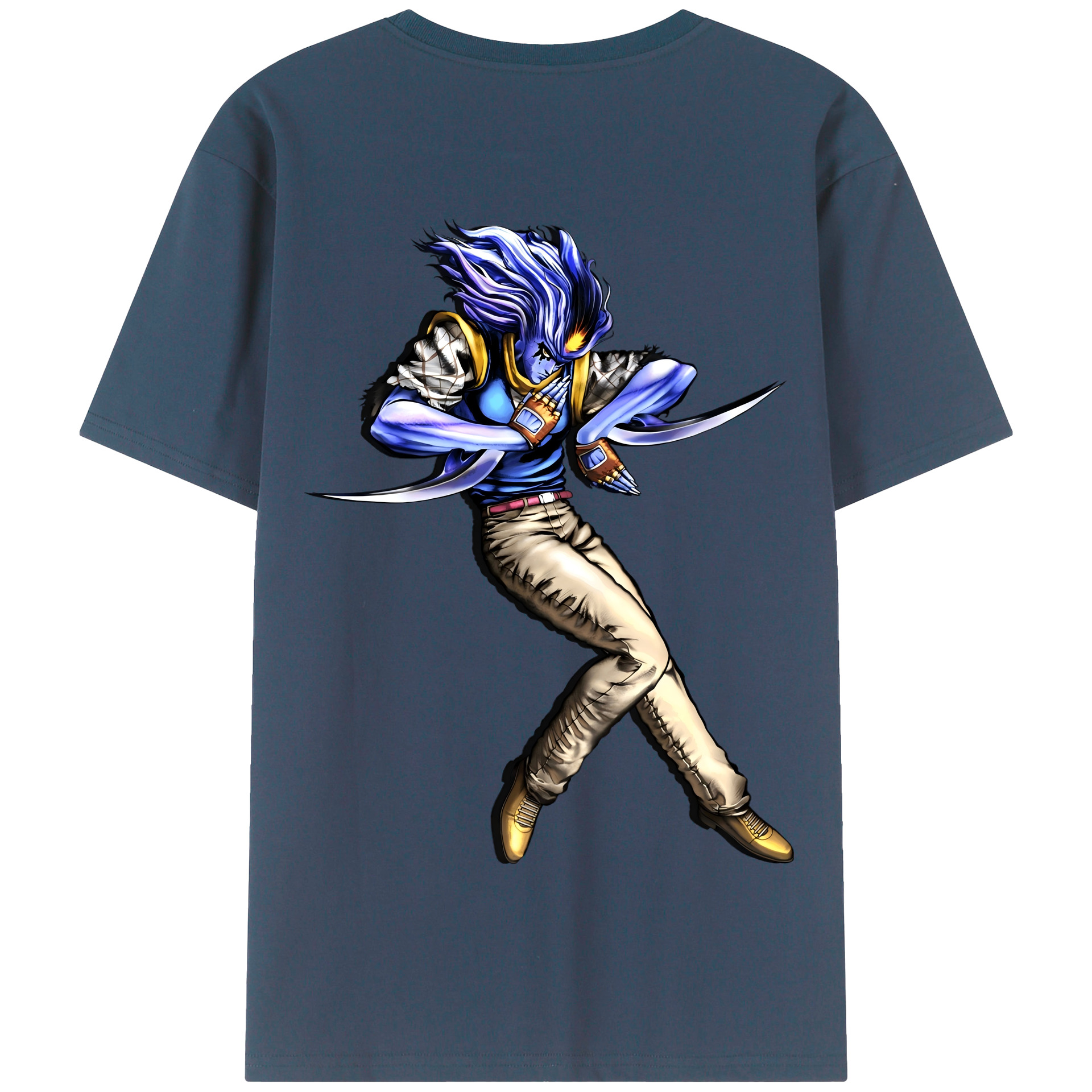（画像用） ジョジョの奇妙な冒険 JoJo's Bizarre Adventure 綿100％半袖Tシャツ（背面プリント）
