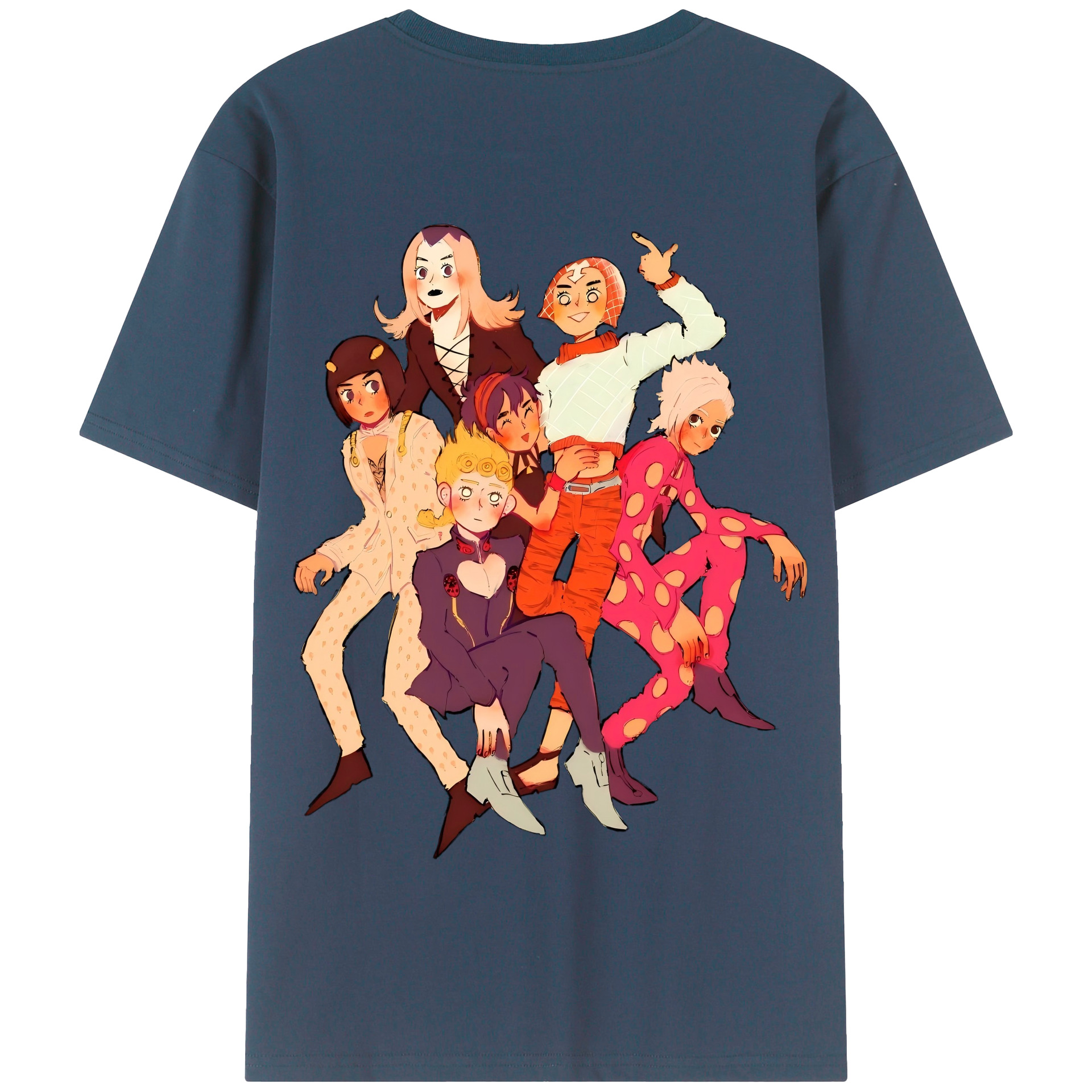 （画像用） ジョジョの奇妙な冒険 JoJo's Bizarre Adventure 綿100％半袖Tシャツ（背面プリント）