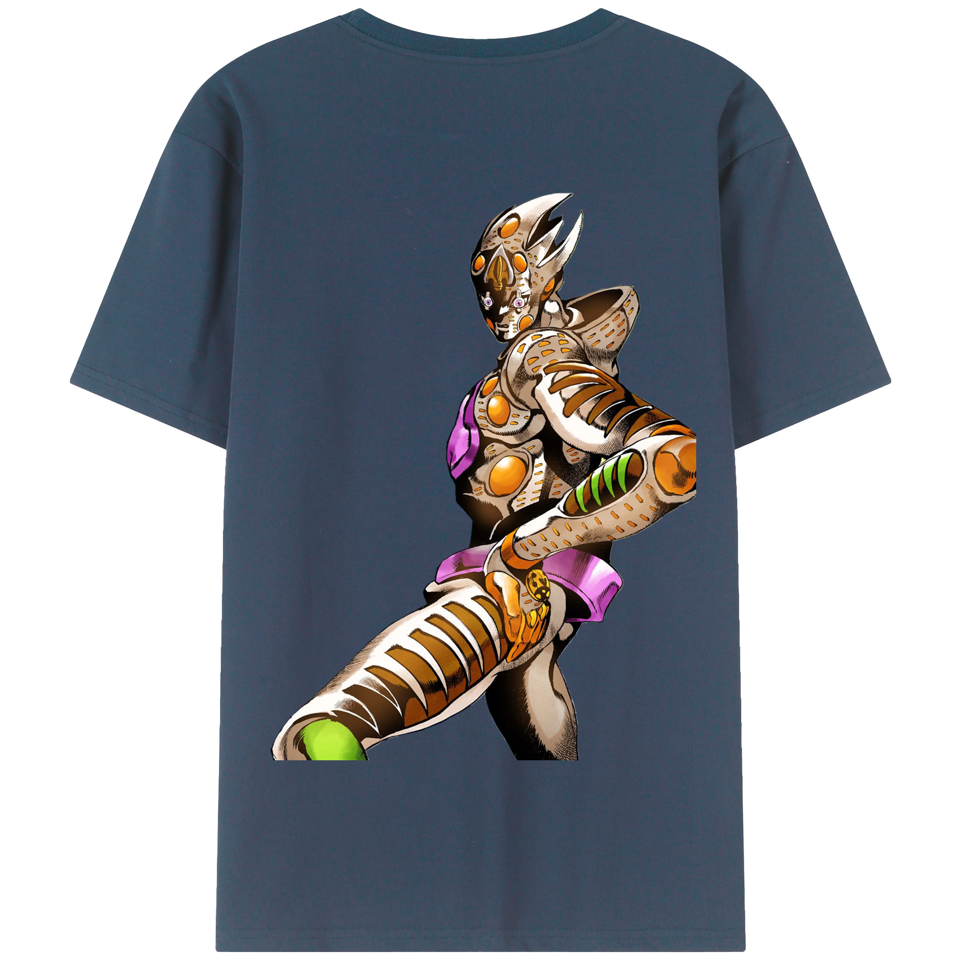 （画像用） ジョジョの奇妙な冒険 ジョルノ?ジョバァーナ JoJo's Bizarre Adventure Giorno Giovanna 綿100％半袖Tシャツ（背面プリント）