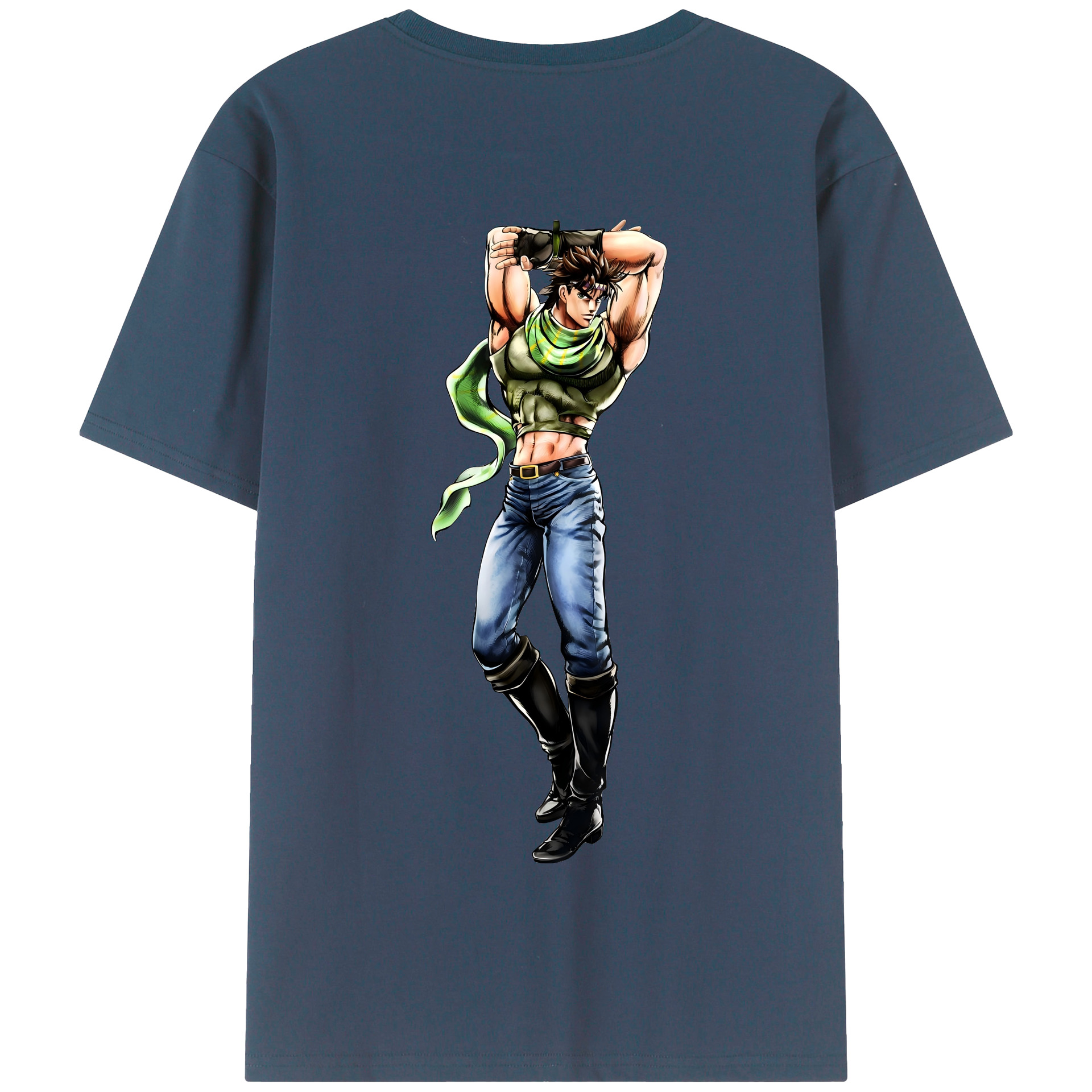 （画像用） ジョジョの奇妙な冒険 ジョセフ?ジョースター JoJo's Bizarre Adventure Joseph Joestar 綿100％半袖Tシャツ（背面プリント）
