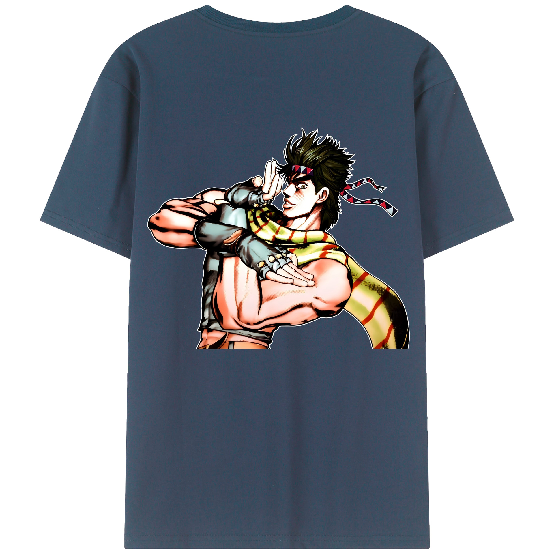 （画像用） ジョジョの奇妙な冒険 ジョセフ?ジョースター JoJo's Bizarre Adventure Joseph Joestar 綿100％半袖Tシャツ（背面プリント）