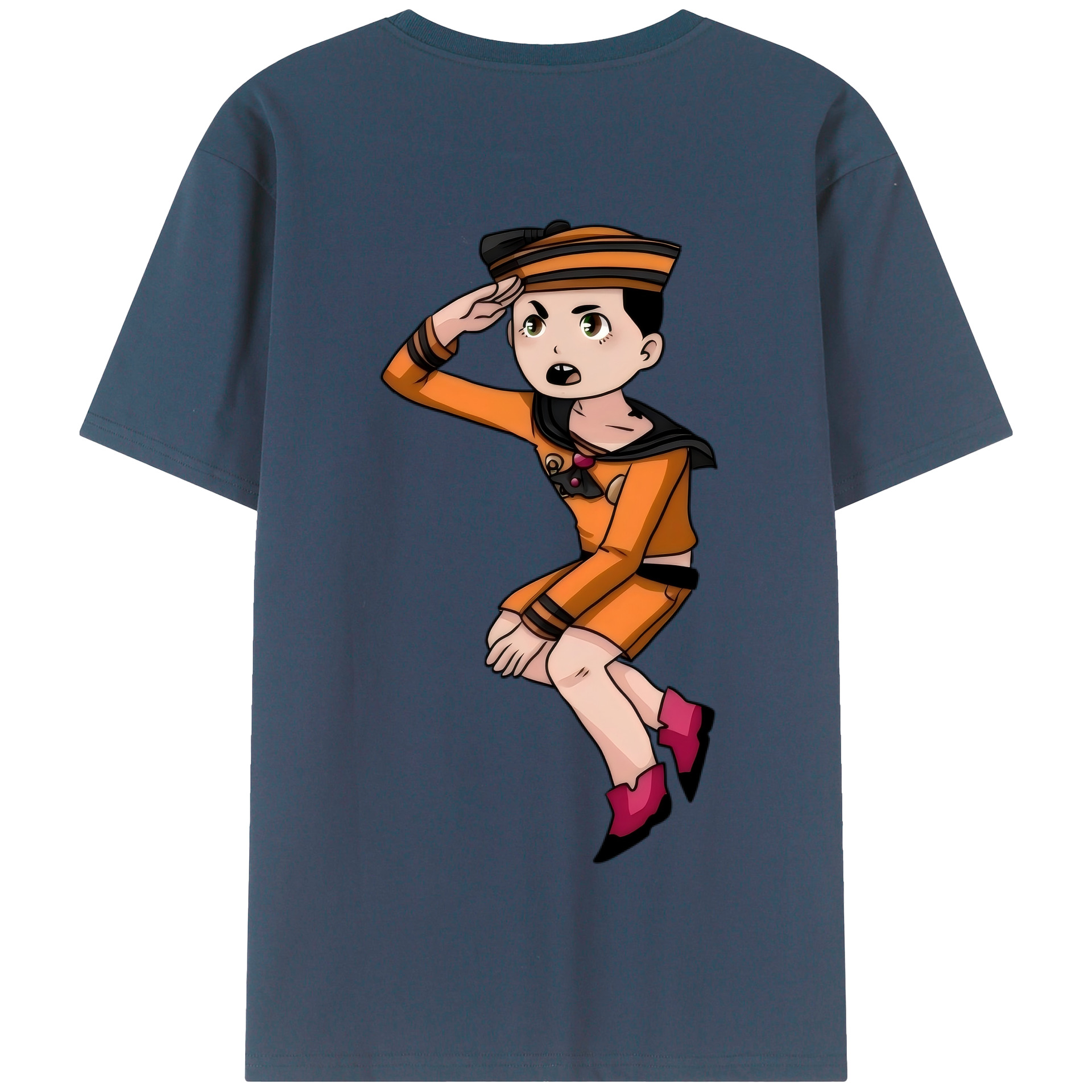 （画像用） ジョジョの奇妙な冒険 東方定助 JoJo's Bizarre Adventure Higashikata Josuke 綿100％半袖Tシャツ（背面プリント）