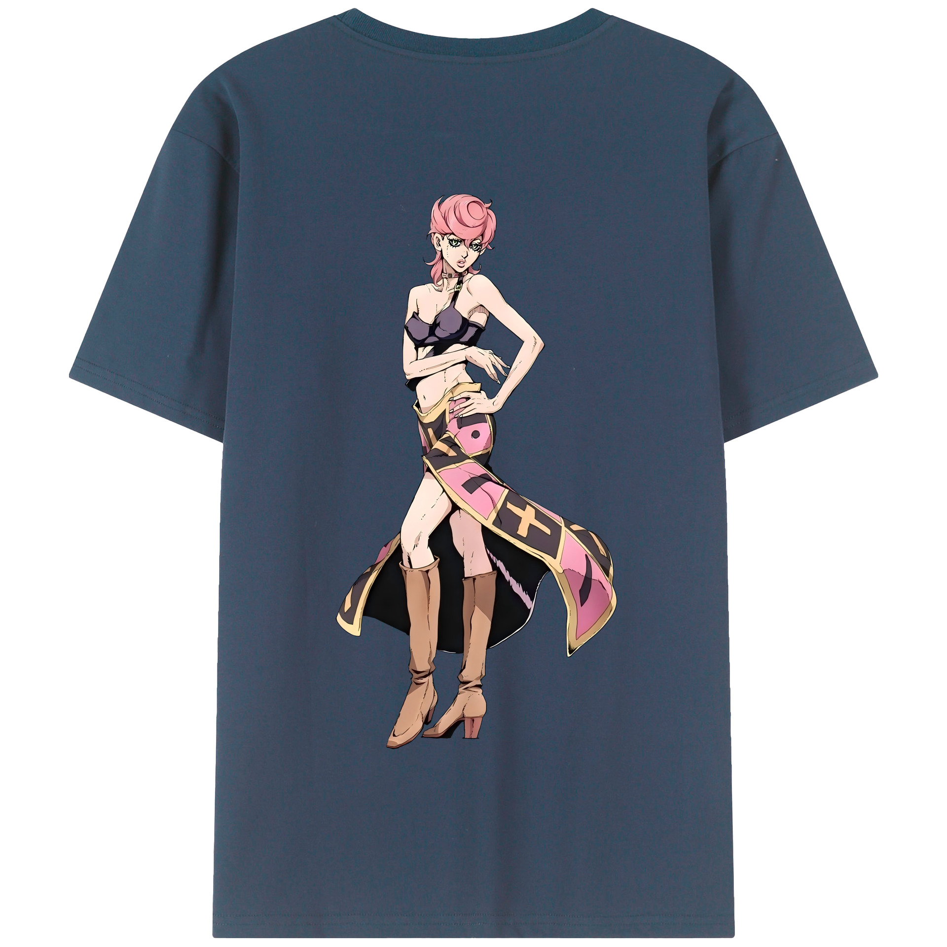 （画像用） ジョジョの奇妙な冒険 トリッシュ?ウナ JoJo's Bizarre Adventure Trish Una 綿100％半袖Tシャツ（背面プリント）