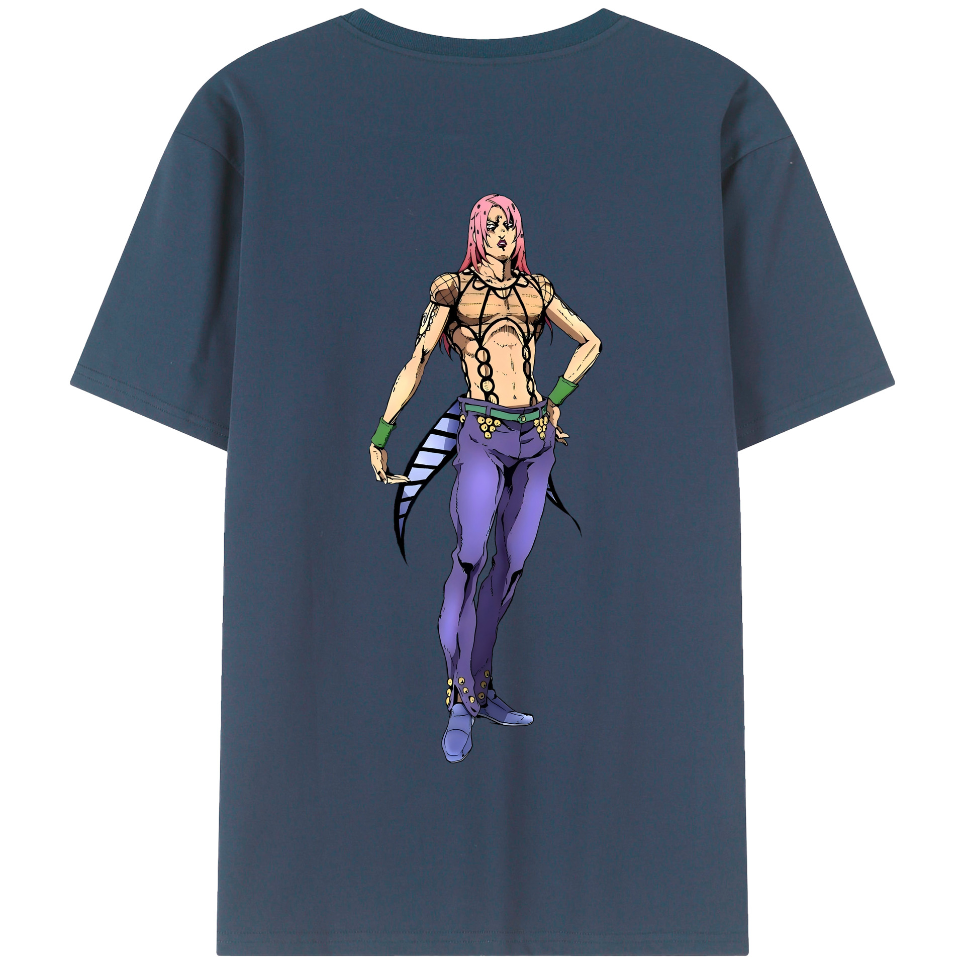 （画像用） ジョジョの奇妙な冒険 ビネガー?ドッピオ JoJo's Bizarre Adventure Vinegar Doppio 綿100％半袖Tシャツ（背面プリント）