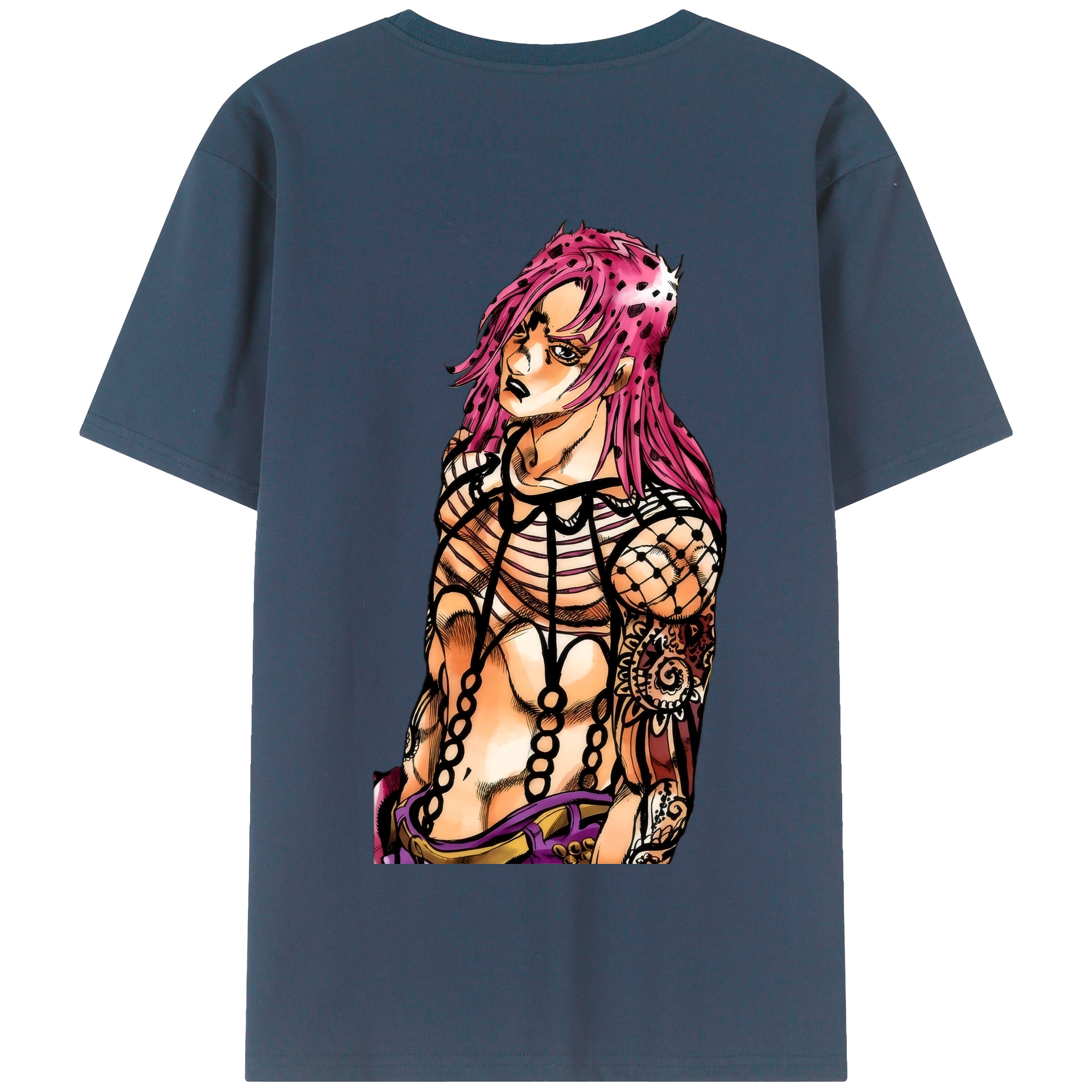 （画像用） ジョジョの奇妙な冒険 ビネガー?ドッピオ JoJo's Bizarre Adventure Vinegar Doppio 綿100％半袖Tシャツ（背面プリント）