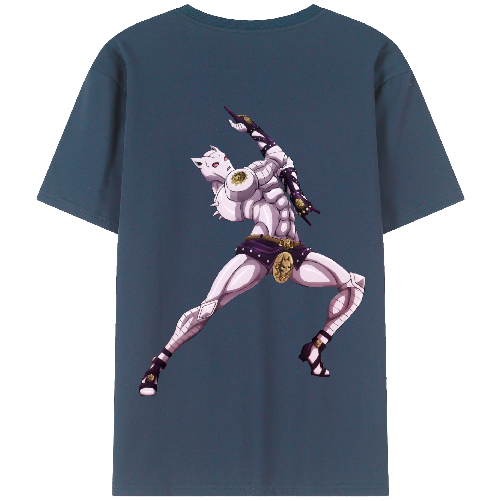（画像用） ジョジョの奇妙な冒険 きら よしかげ JoJo's Bizarre Adventure Kira Yoshikage 綿100％半袖Tシャツ（背面プリント）