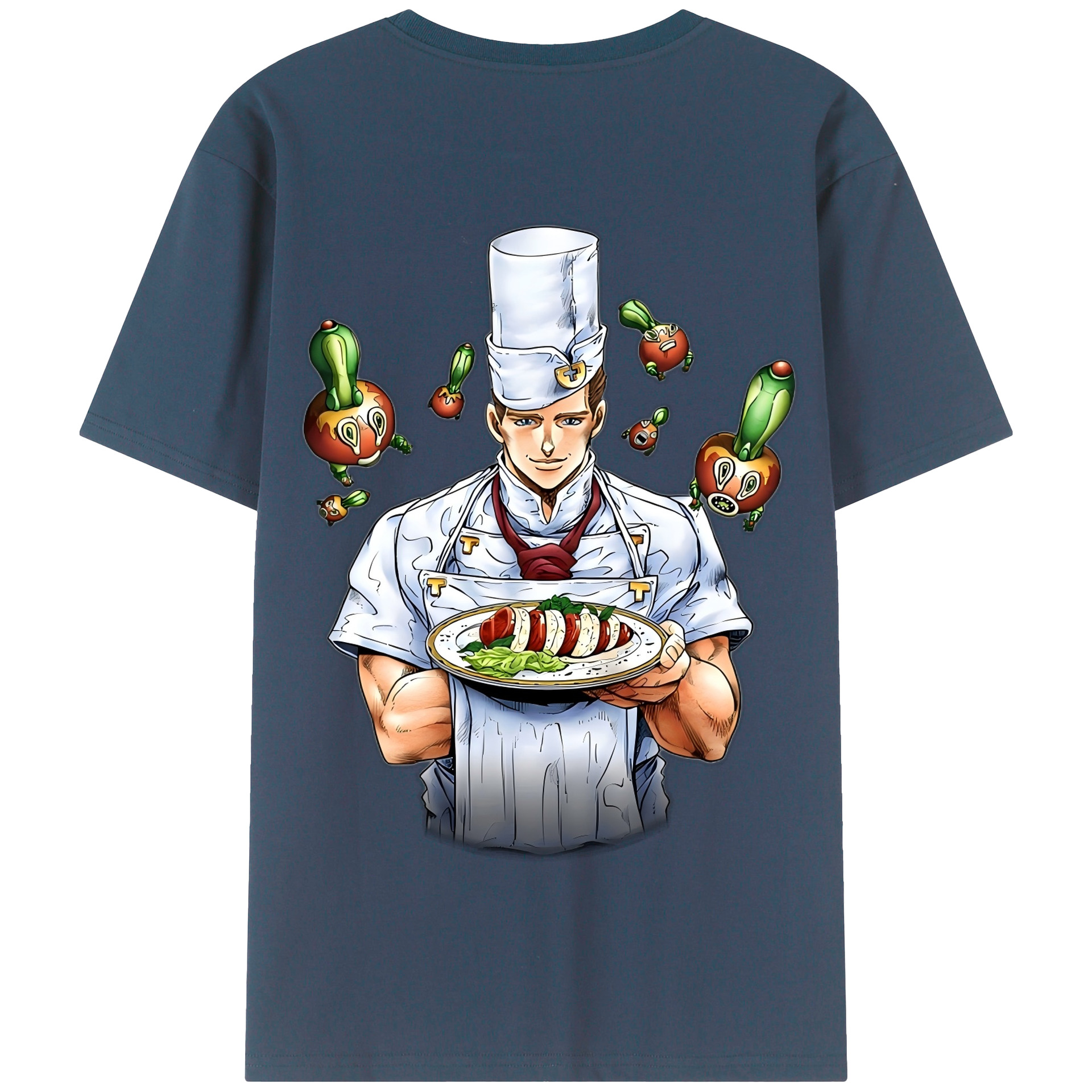 （画像用） ジョジョの奇妙な冒険 Tonio Trussardi JoJo's Bizarre Adventure トニオ?トラッサルディ 綿100％半袖Tシャツ（背面プリント）