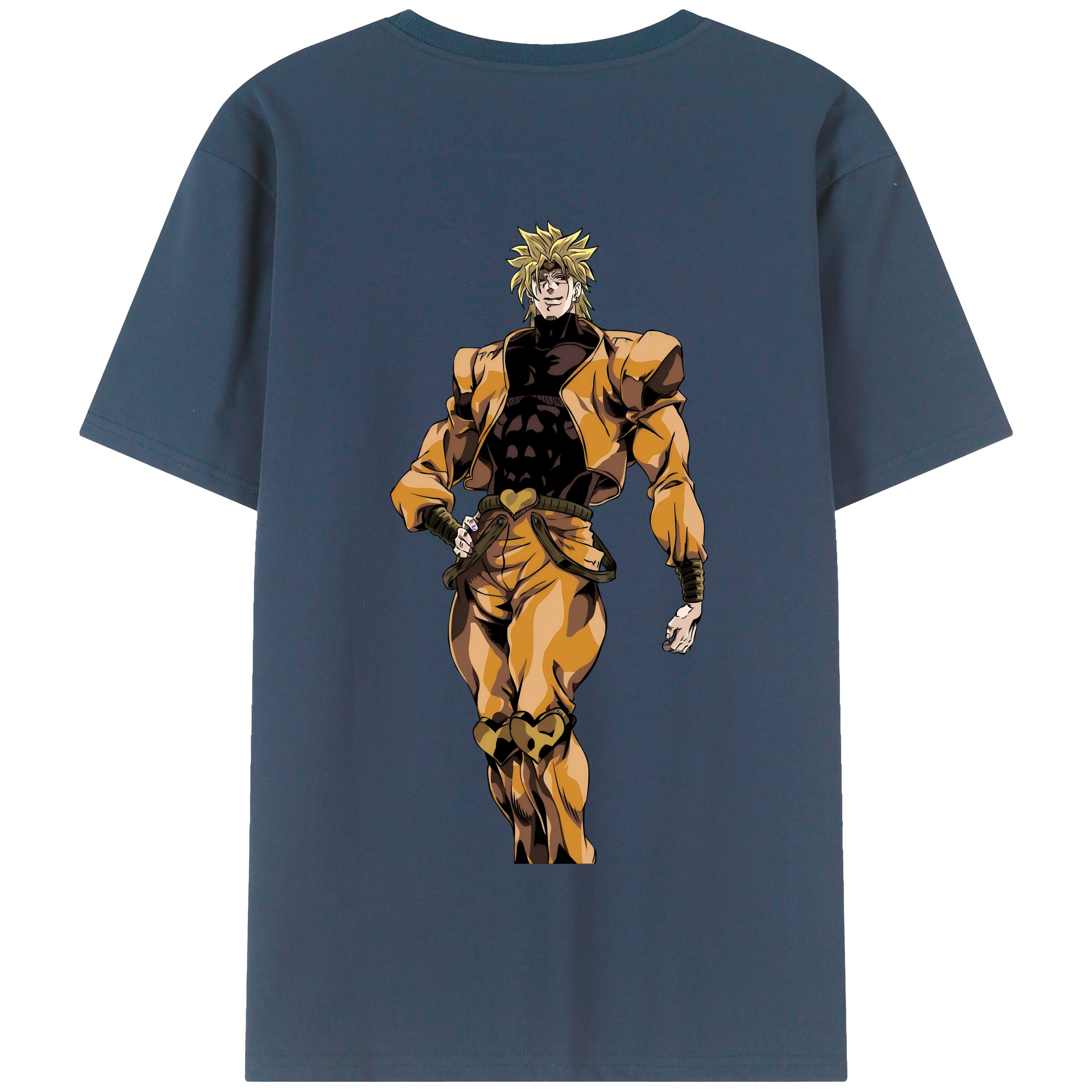 （画像用） ジョジョの奇妙な冒険 ディオ?ブランドー JoJo's Bizarre Adventure Dio Brando 綿100％半袖Tシャツ（背面プリント）