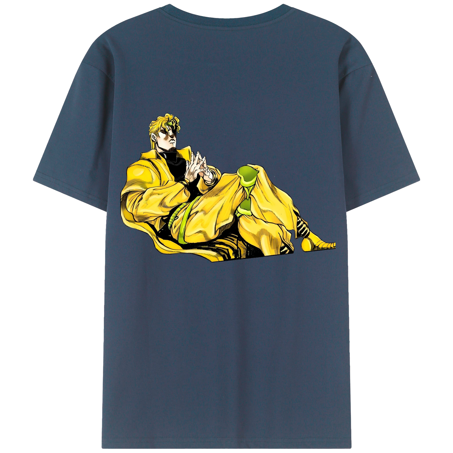 （画像用） ジョジョの奇妙な冒険 ディオ?ブランドー JoJo's Bizarre Adventure Dio Brando 綿100％半袖Tシャツ（背面プリント）