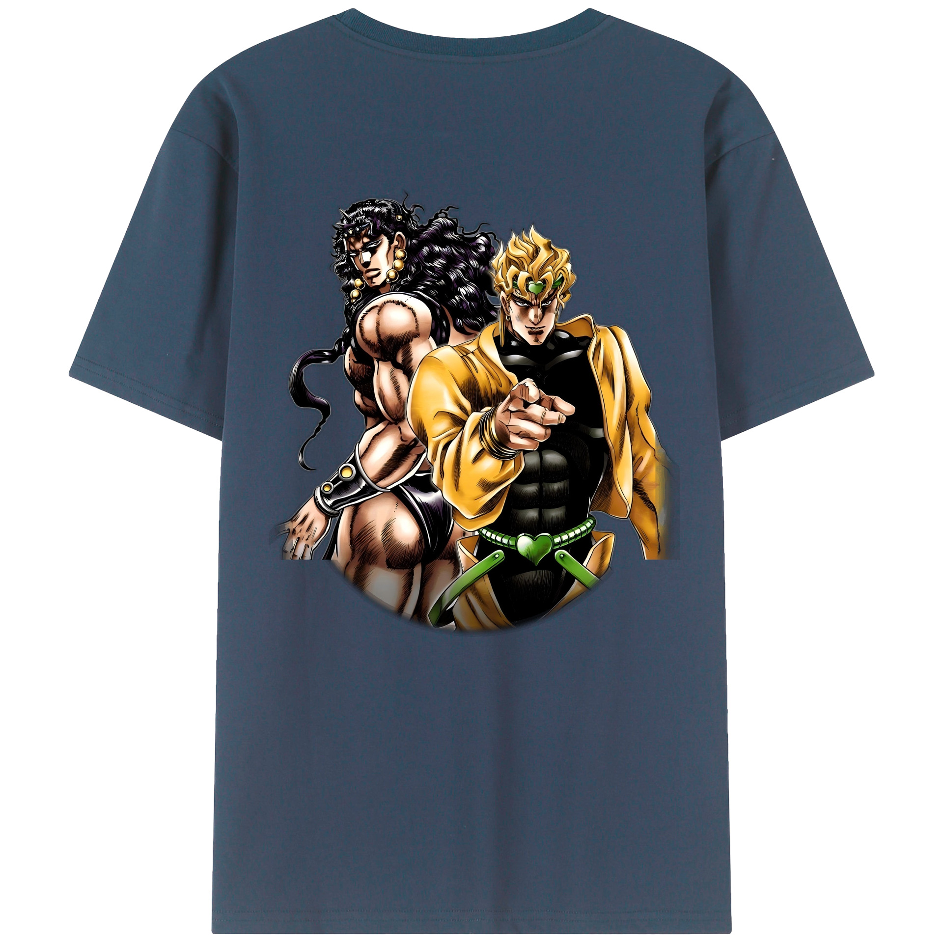（画像用） ジョジョの奇妙な冒険 ディオ?ブランドー JoJo's Bizarre Adventure Dio Brando 綿100％半袖Tシャツ（背面プリント）