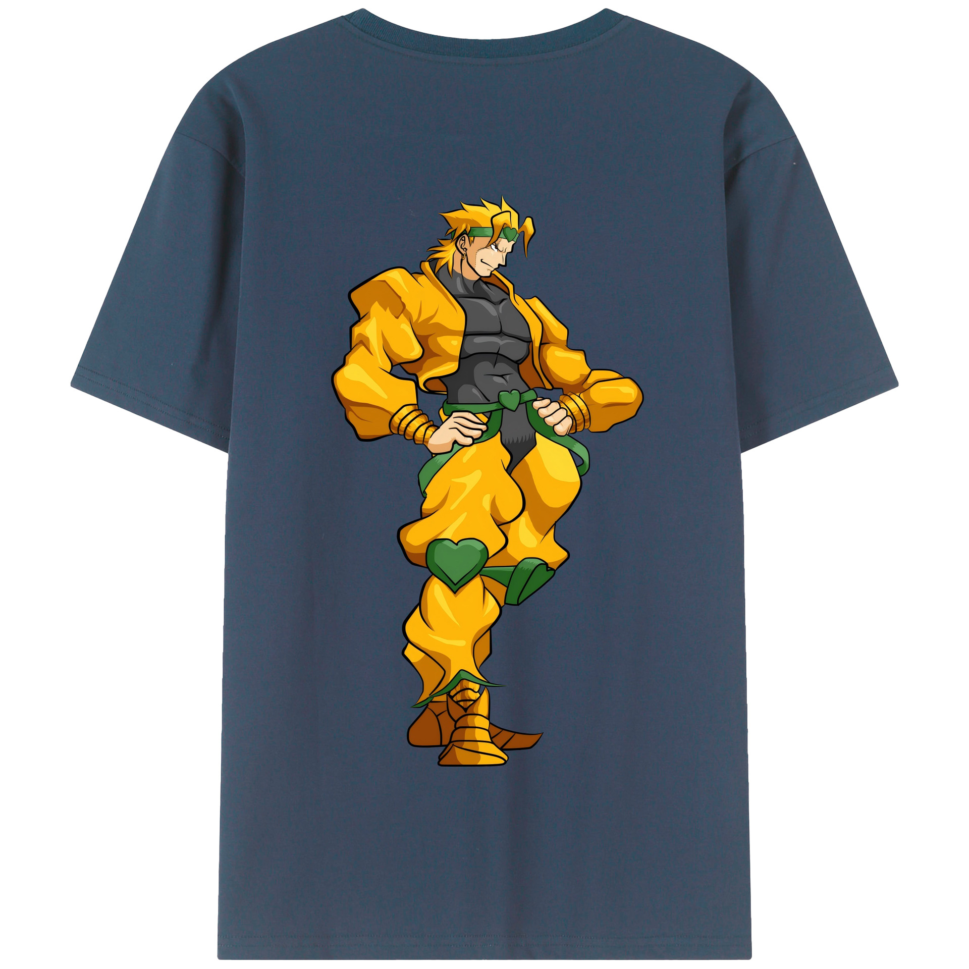 （画像用） ジョジョの奇妙な冒険 ディオ?ブランドー JoJo's Bizarre Adventure Dio Brando 綿100％半袖Tシャツ（背面プリント）