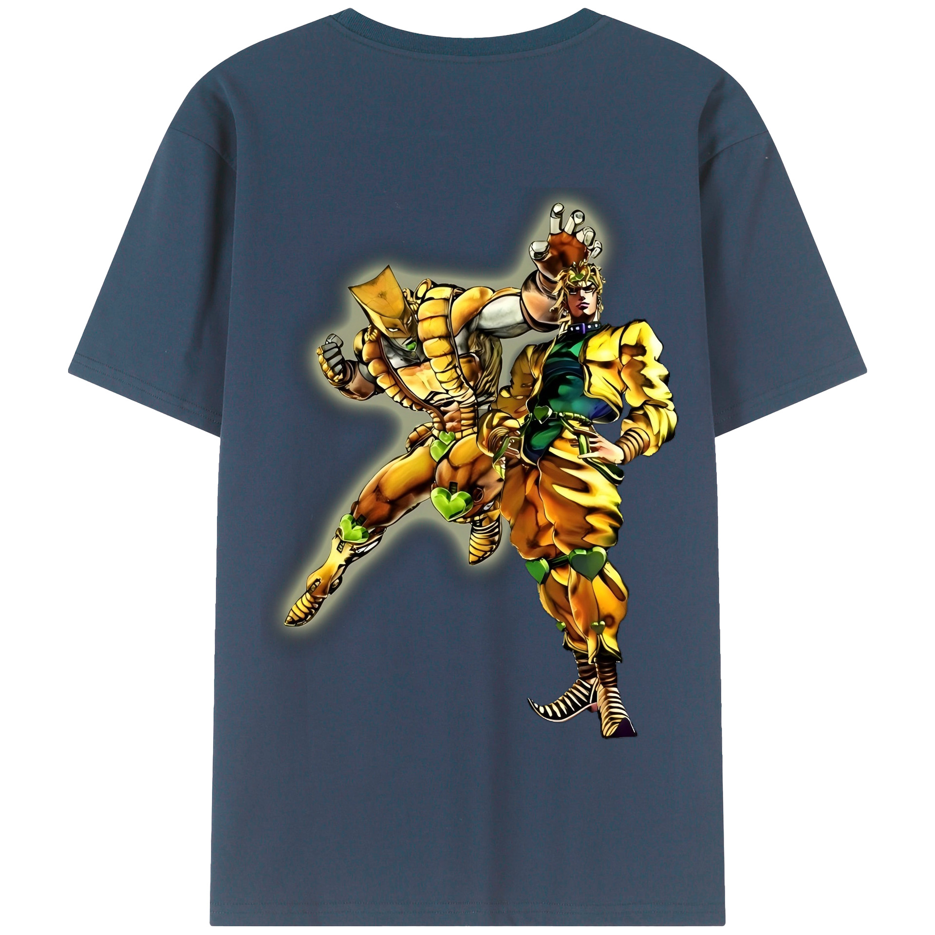 （画像用） ジョジョの奇妙な冒険 ディオ?ブランドー JoJo's Bizarre Adventure Dio Brando 綿100％半袖Tシャツ（背面プリント）