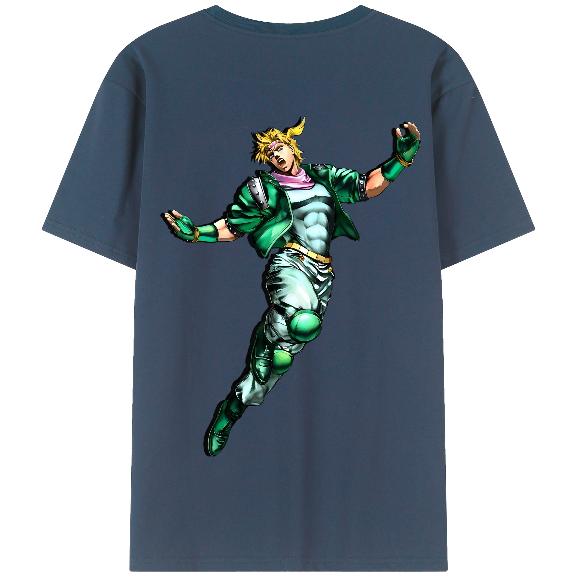 （画像用） ジョジョの奇妙な冒険 ディオ?ブランドー JoJo's Bizarre Adventure Dio Brando 綿100％半袖Tシャツ（背面プリント）