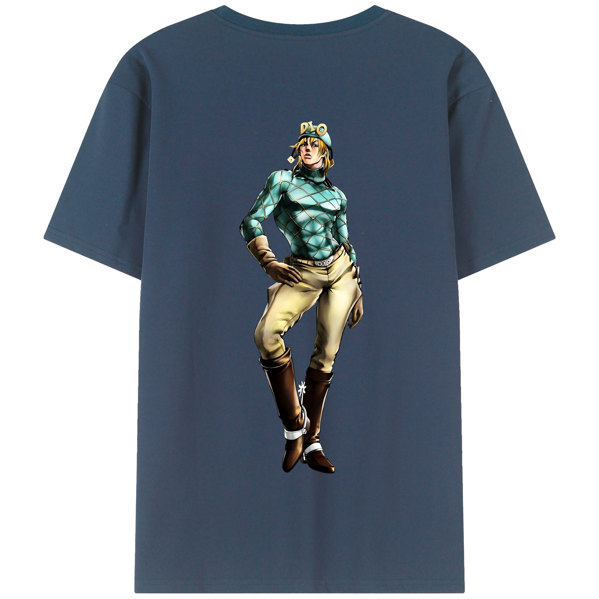 （画像用） ジョジョの奇妙な冒険 ディオ?ブランドー JoJo's Bizarre Adventure Dio Brando 綿100％半袖Tシャツ（背面プリント）