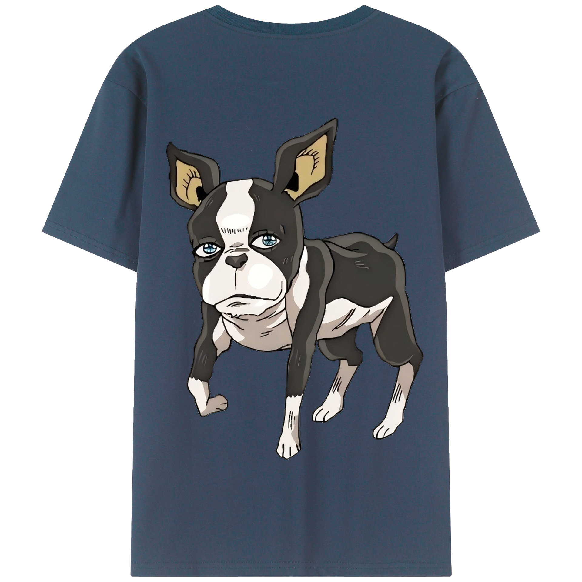（画像用） ジョジョの奇妙な冒険 イギー JoJo's Bizarre Adventure Iggy 綿100％半袖Tシャツ（背面プリント）
