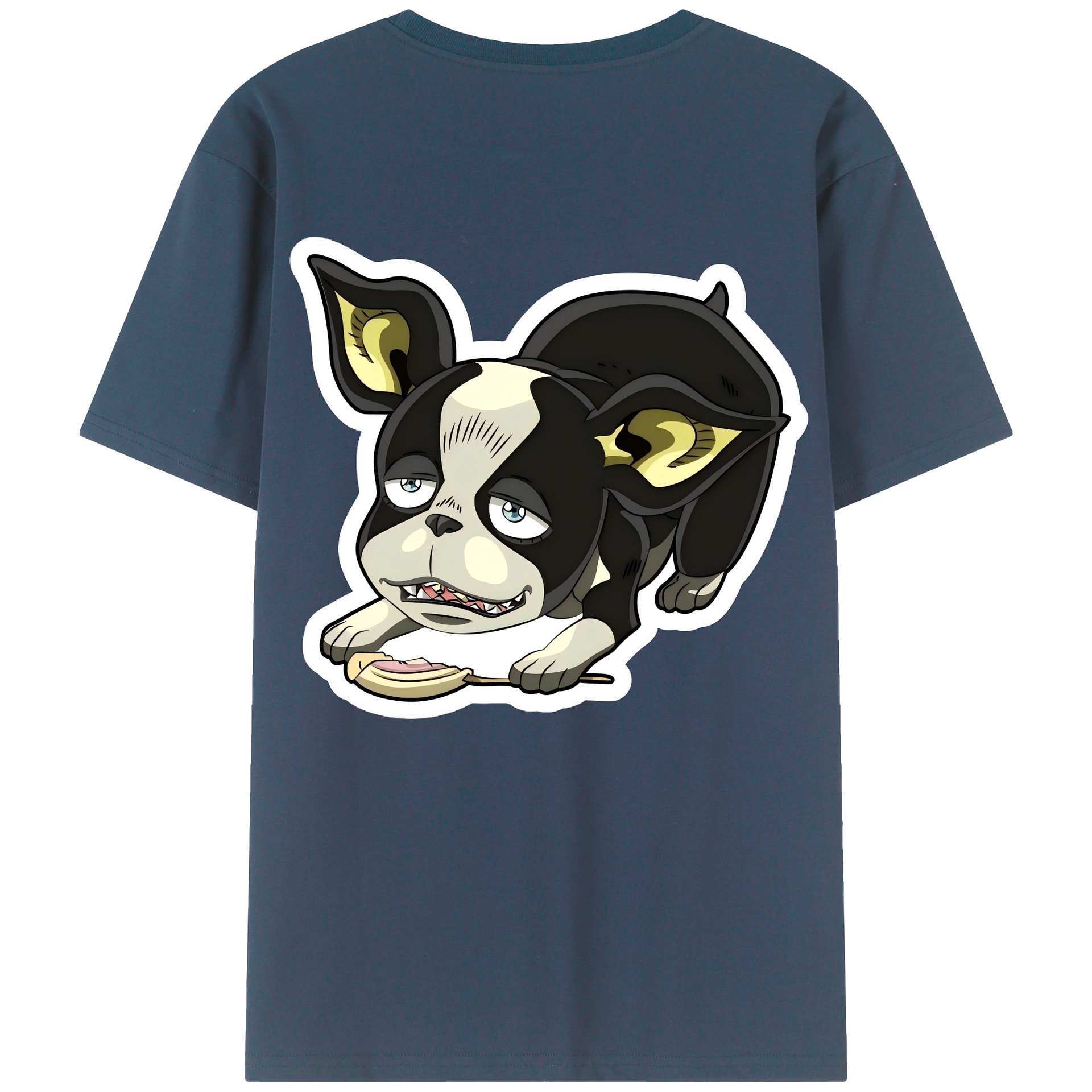 （画像用） ジョジョの奇妙な冒険 イギー JoJo's Bizarre Adventure Iggy 綿100％半袖Tシャツ（背面プリント）
