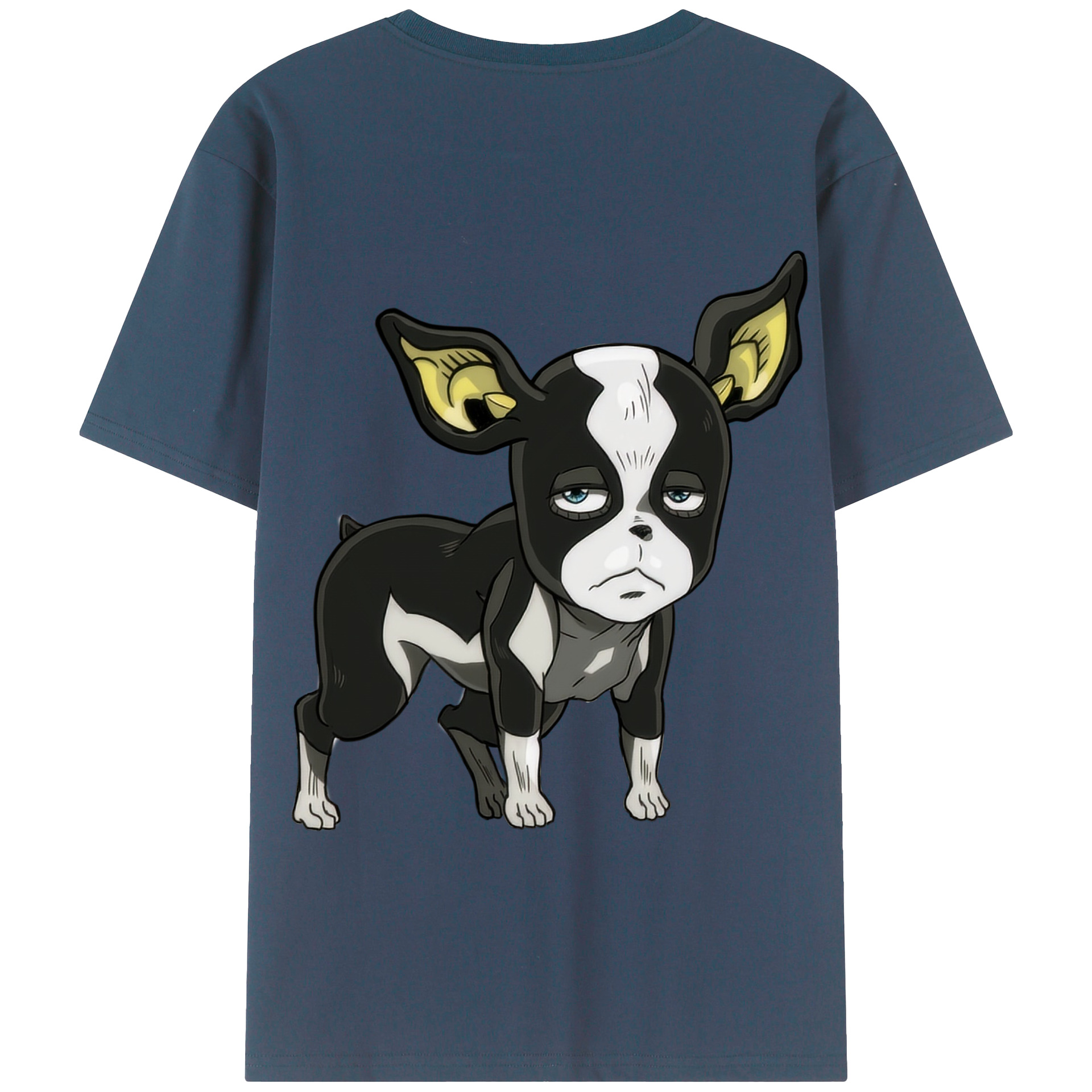 （画像用） ジョジョの奇妙な冒険 イギー JoJo's Bizarre Adventure Iggy 綿100％半袖Tシャツ（背面プリント）