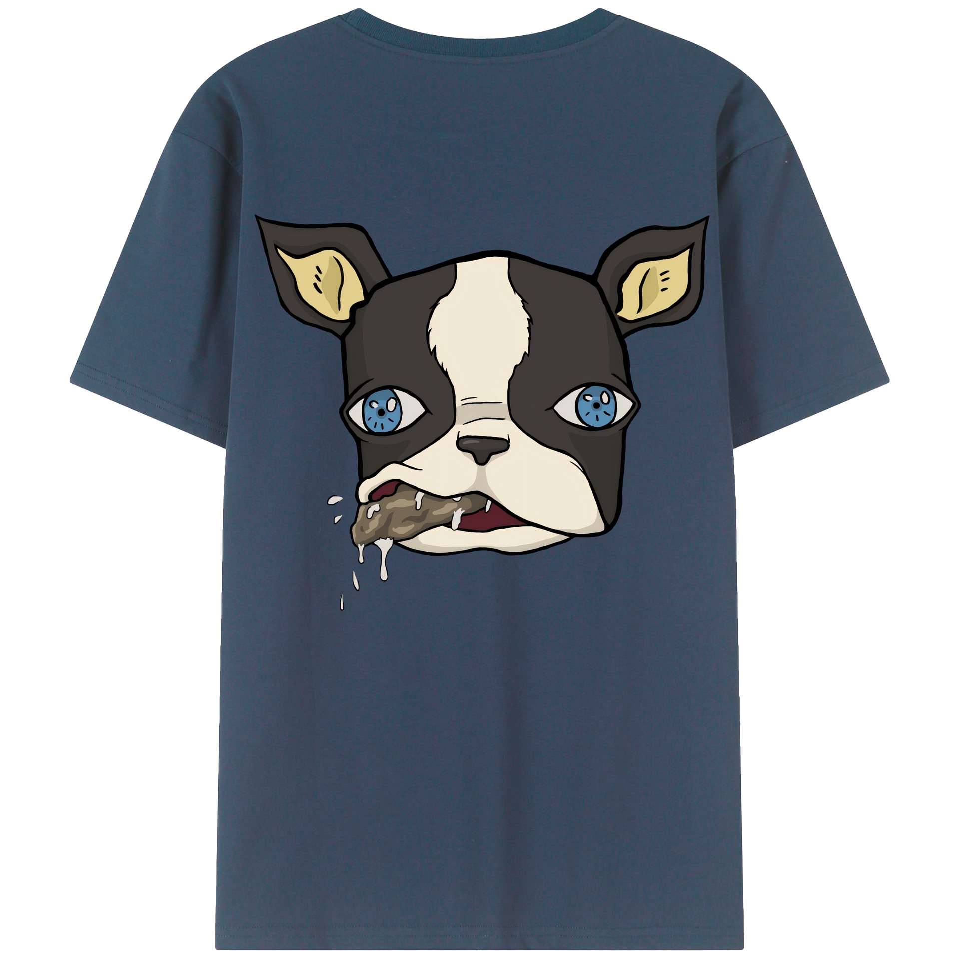 （画像用） ジョジョの奇妙な冒険 イギー JoJo's Bizarre Adventure Iggy 綿100％半袖Tシャツ（背面プリント）