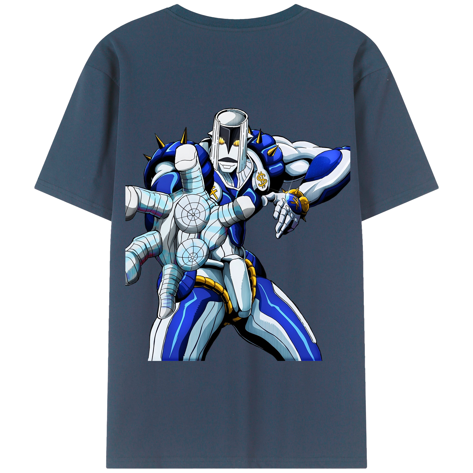 （画像用） ジョジョの奇妙な冒険 虹村億泰 にじむら おくやす JoJo's Bizarre Adventure Nijimura Okuyasu 綿100％半袖Tシャツ（背面プリント）