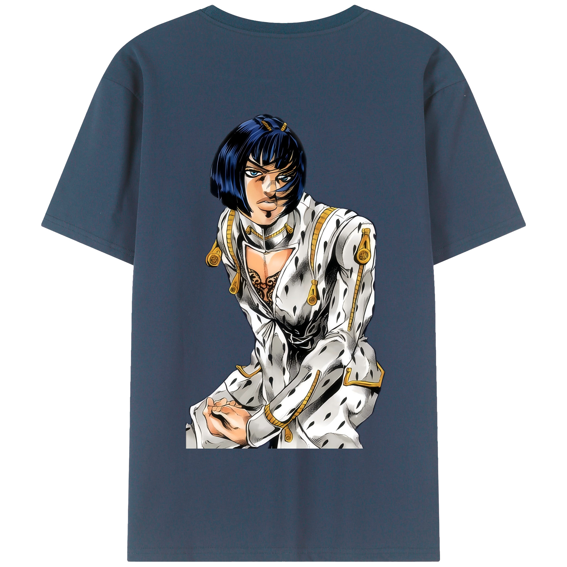 （画像用） ジョジョの奇妙な冒険 ブローノ?ブチャラティ JoJo's Bizarre Adventure Bruno Bucciarati 綿100％半袖Tシャツ（背面プリント）