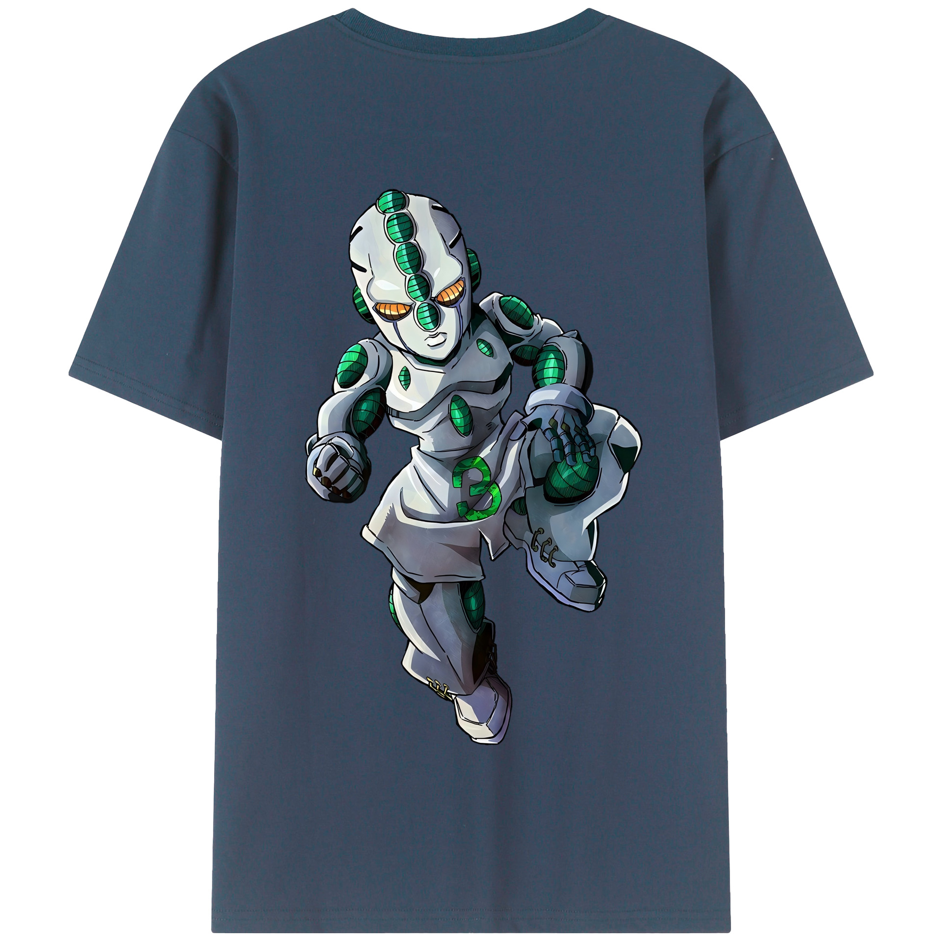 （画像用） ジョジョの奇妙な冒険 広瀨康一 JoJo's Bizarre Adventure Hirose Koichi 綿100％半袖Tシャツ（背面プリント）