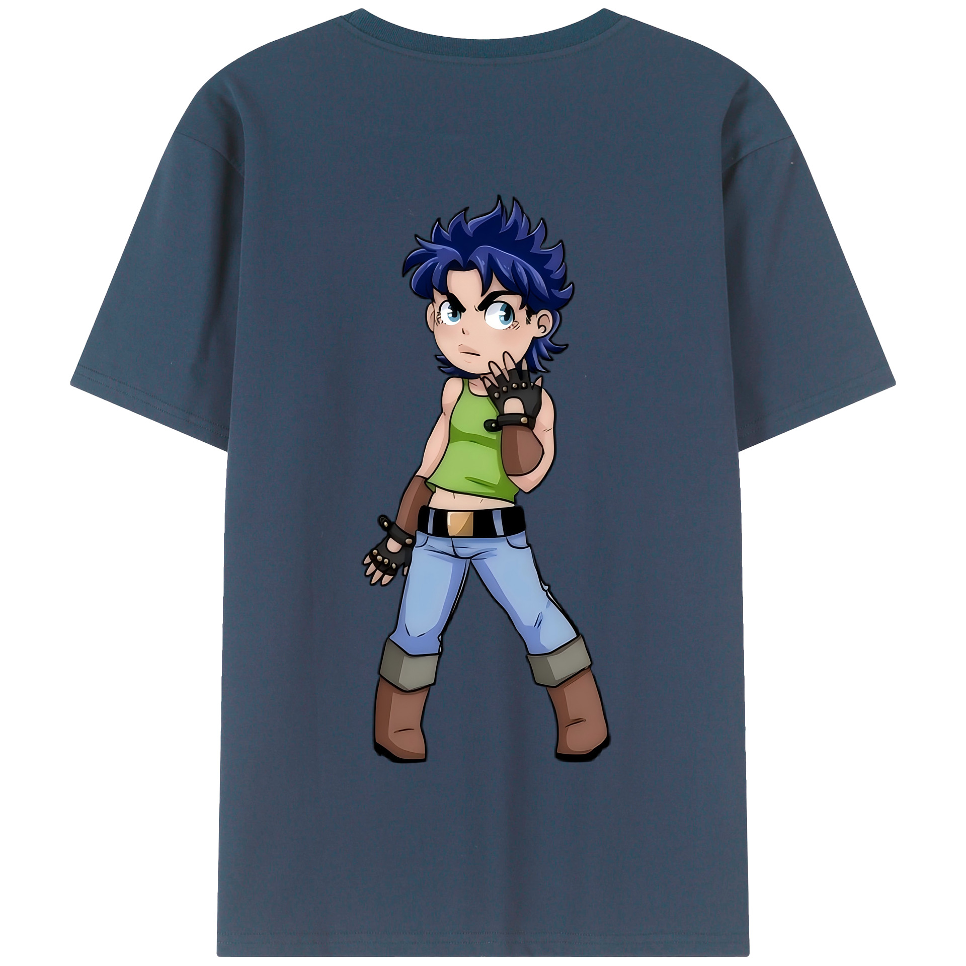 （画像用） ジョジョの奇妙な冒険 広瀨康一 JoJo's Bizarre Adventure Hirose Koichi 綿100％半袖Tシャツ（背面プリント）