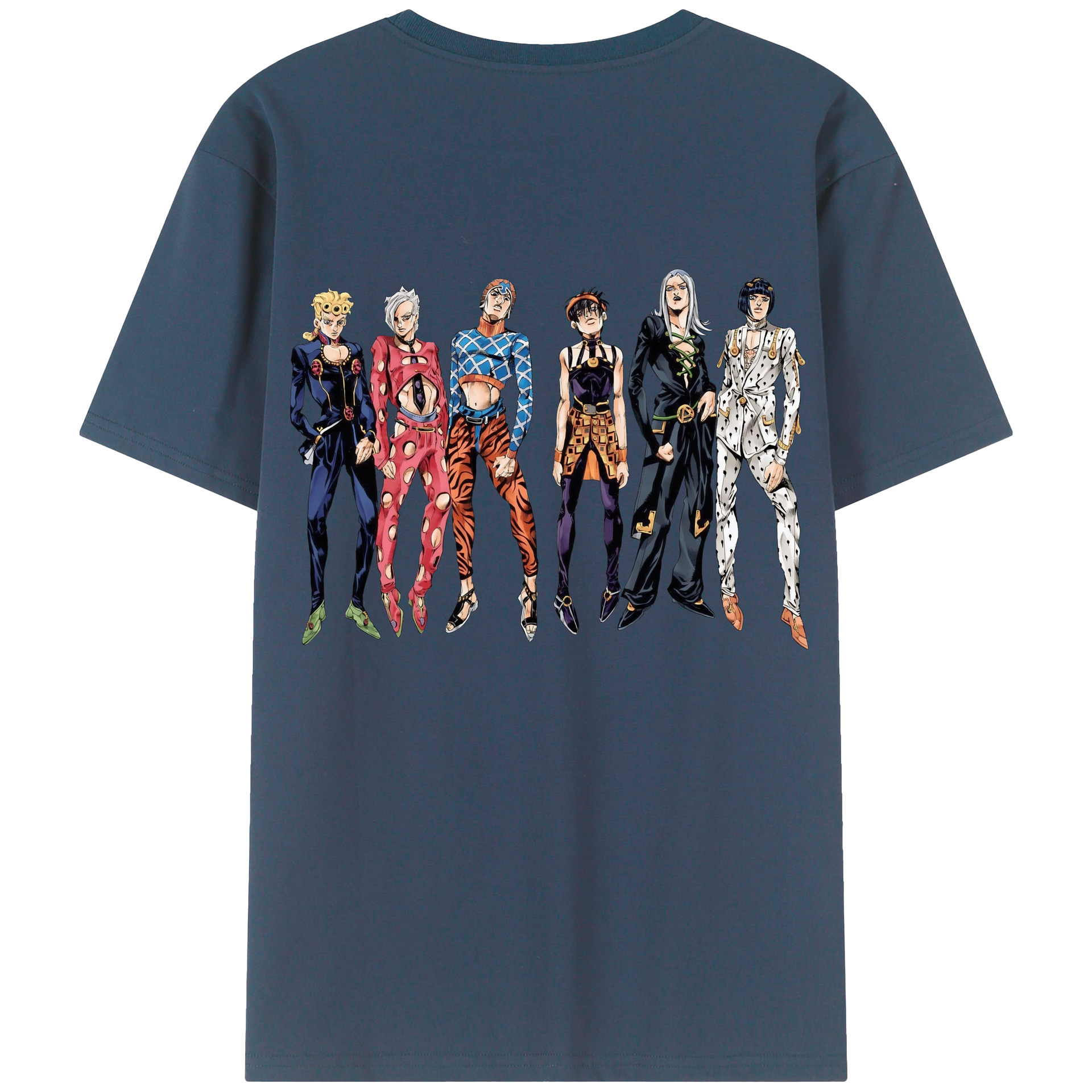 （画像用） ジョジョの奇妙な冒険 JoJo's Bizarre Adventure 綿100％半袖Tシャツ（背面プリント）