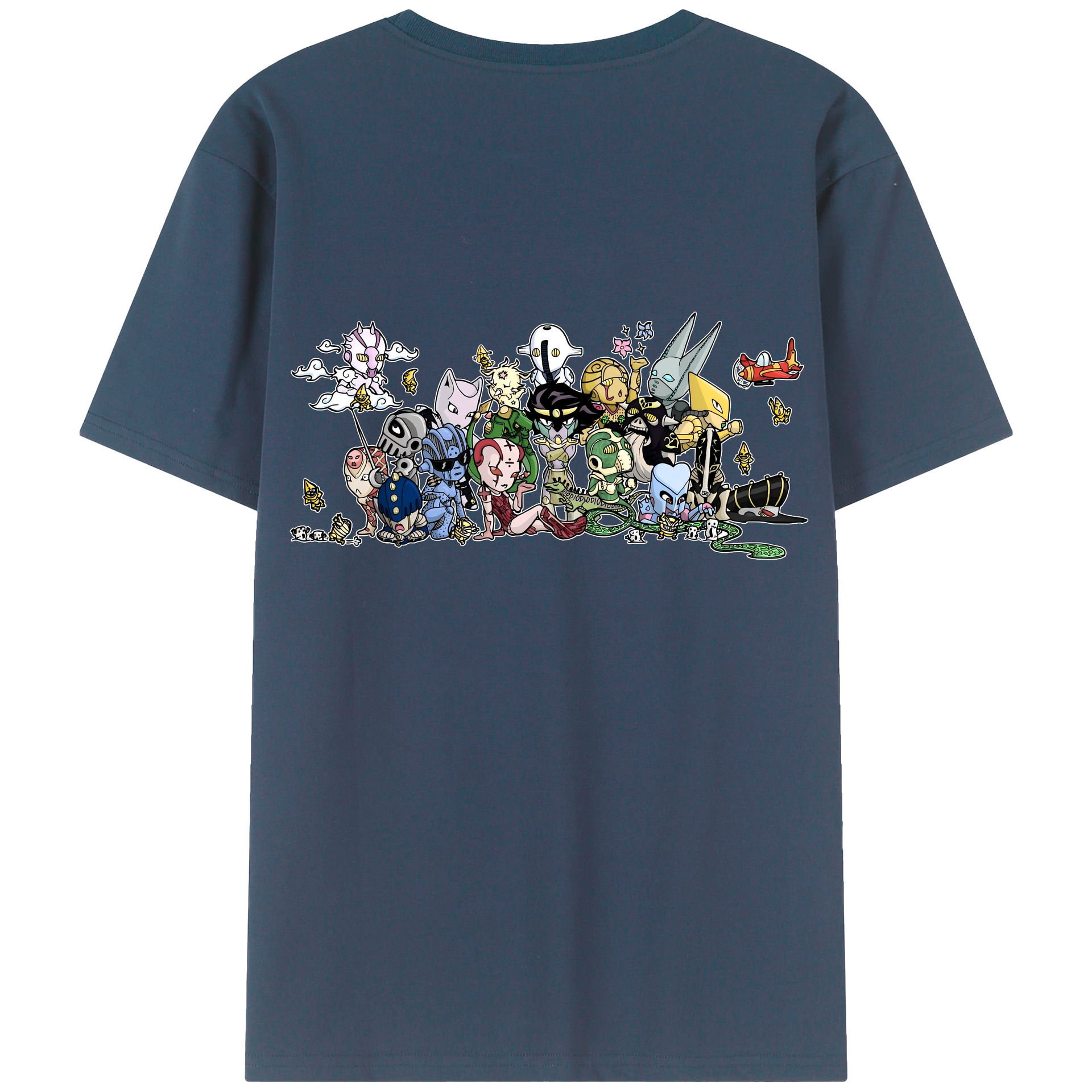 （画像用） ジョジョの奇妙な冒険 JoJo's Bizarre Adventure 綿100％半袖Tシャツ（背面プリント）