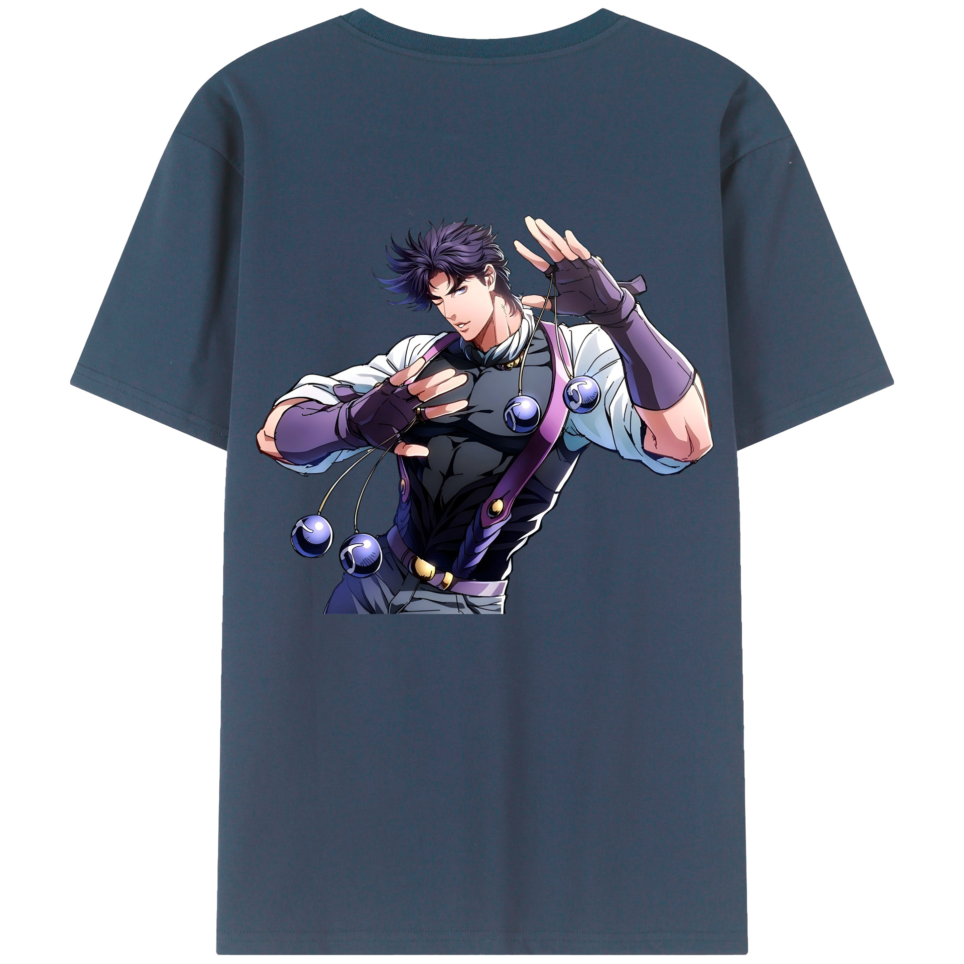 （画像用） ジョジョの奇妙な冒険 JoJo's Bizarre Adventure 綿100％半袖Tシャツ（背面プリント）