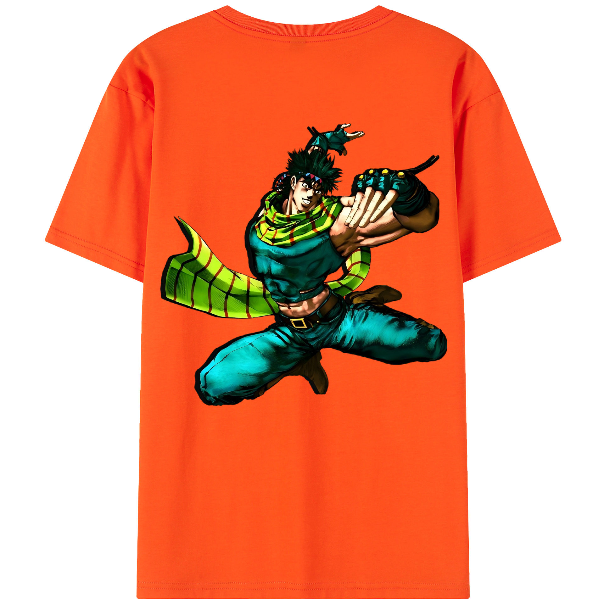 （画像用） ジョジョの奇妙な冒険 ジョセフ?ジョースター JoJo's Bizarre Adventure Joseph Joestar 綿100％半袖Tシャツ（背面プリント）