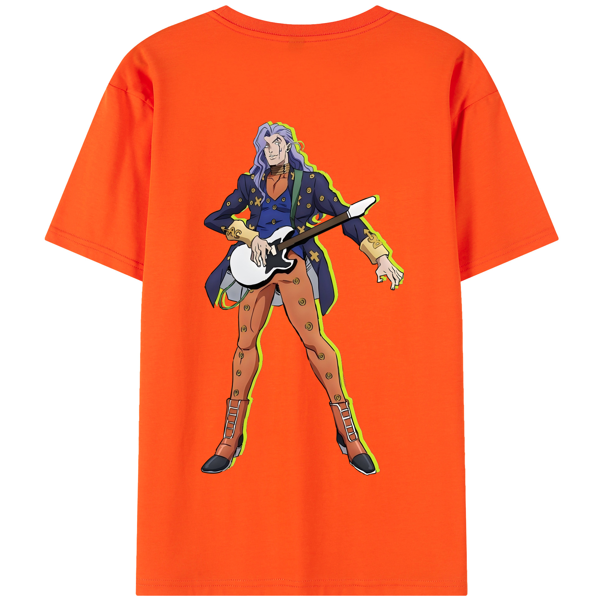 （画像用） ジョジョの奇妙な冒険 おといし あきら JoJo's Bizarre Adventure Akira Otoishi 綿100％半袖Tシャツ（背面プリント）