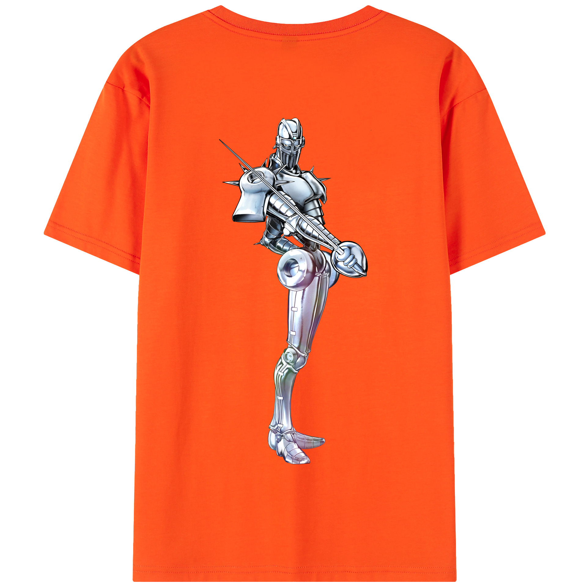 （画像用） ジョジョの奇妙な冒険 ジャン＝ピエール?ポルナレフ JoJo's Bizarre Adventure Jan Pierre Polnareff 綿100％半袖Tシャツ（背面プリント）