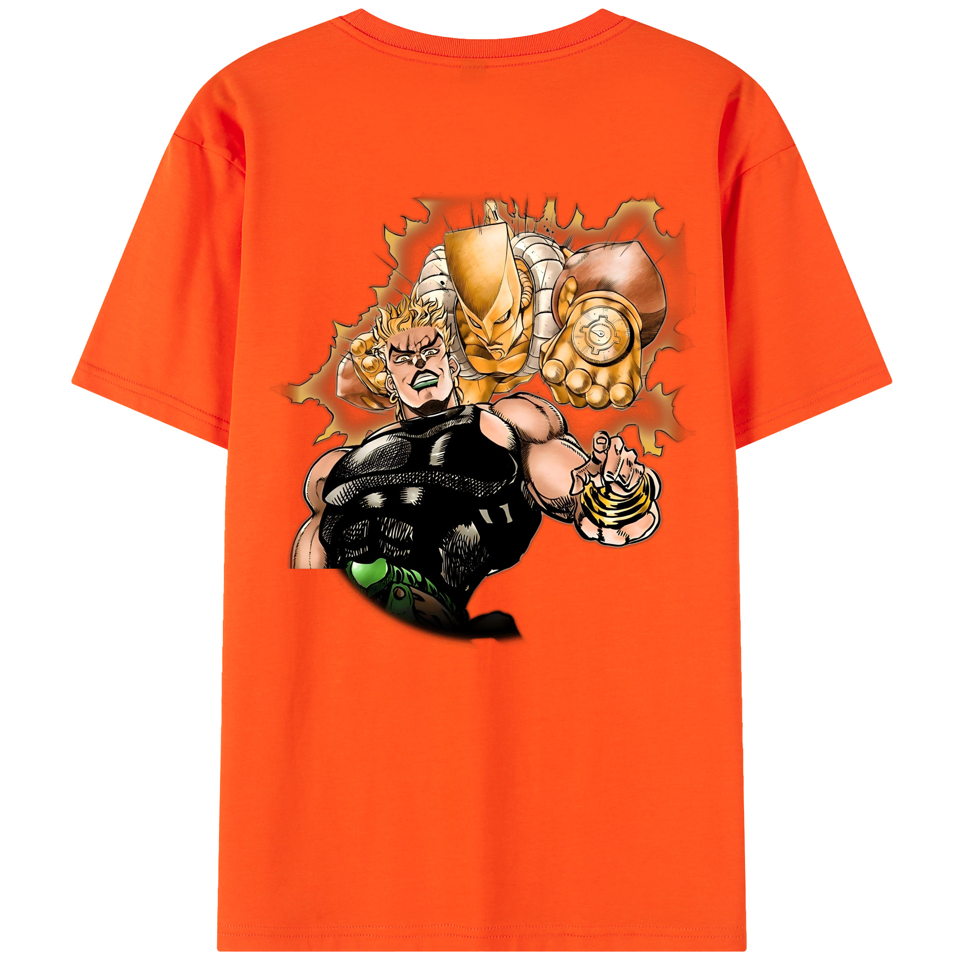 （画像用） ジョジョの奇妙な冒険 ディオ?ブランドー JoJo's Bizarre Adventure Dio Brando 綿100％半袖Tシャツ（背面プリント）
