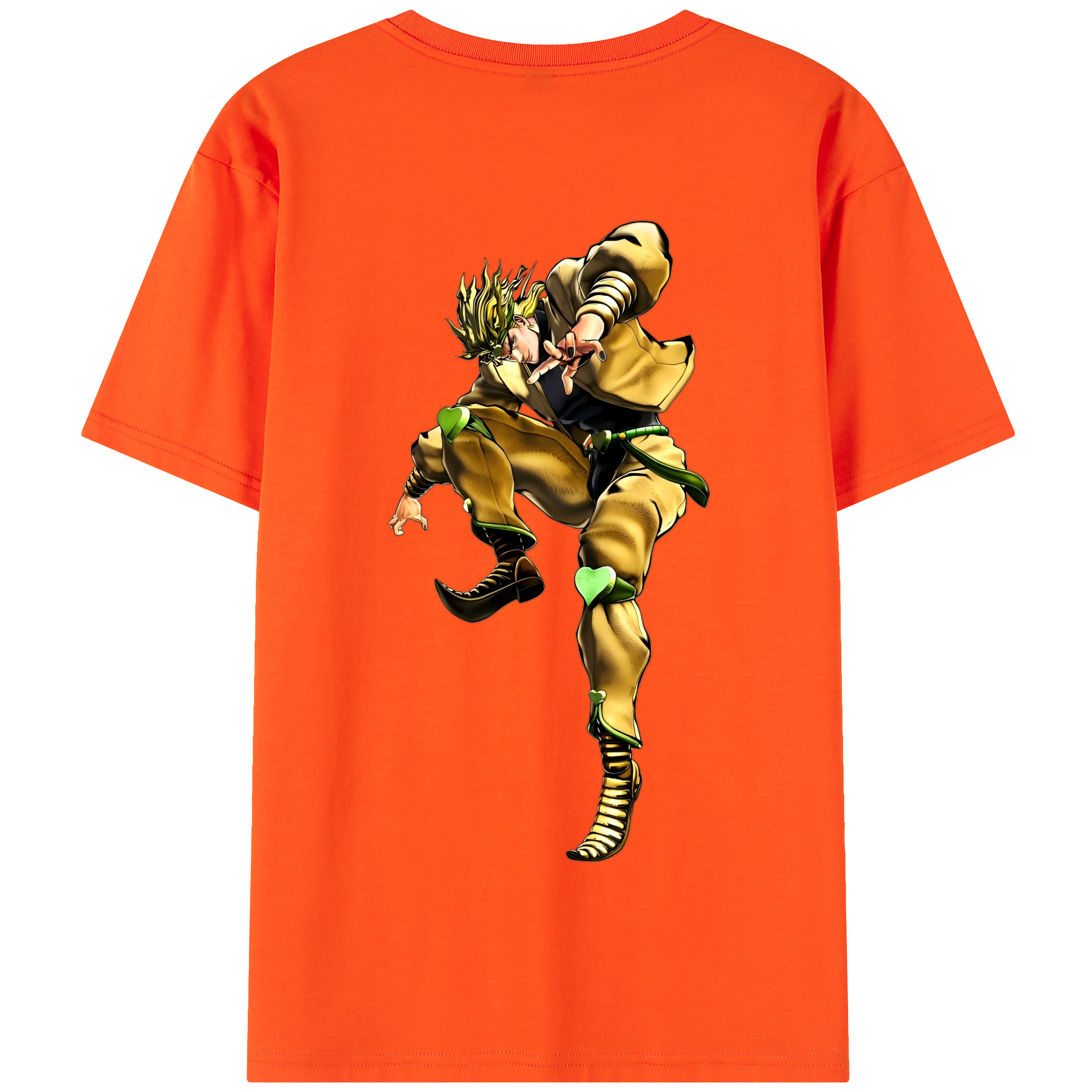 （画像用） ジョジョの奇妙な冒険 ディオ?ブランドー JoJo's Bizarre Adventure Dio Brando 綿100％半袖Tシャツ（背面プリント）