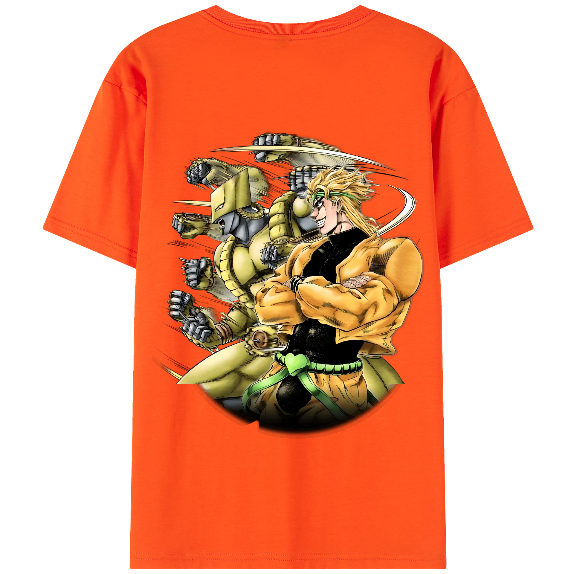 （画像用） ジョジョの奇妙な冒険 ディオ?ブランドー JoJo's Bizarre Adventure Dio Brando 綿100％半袖Tシャツ（背面プリント）